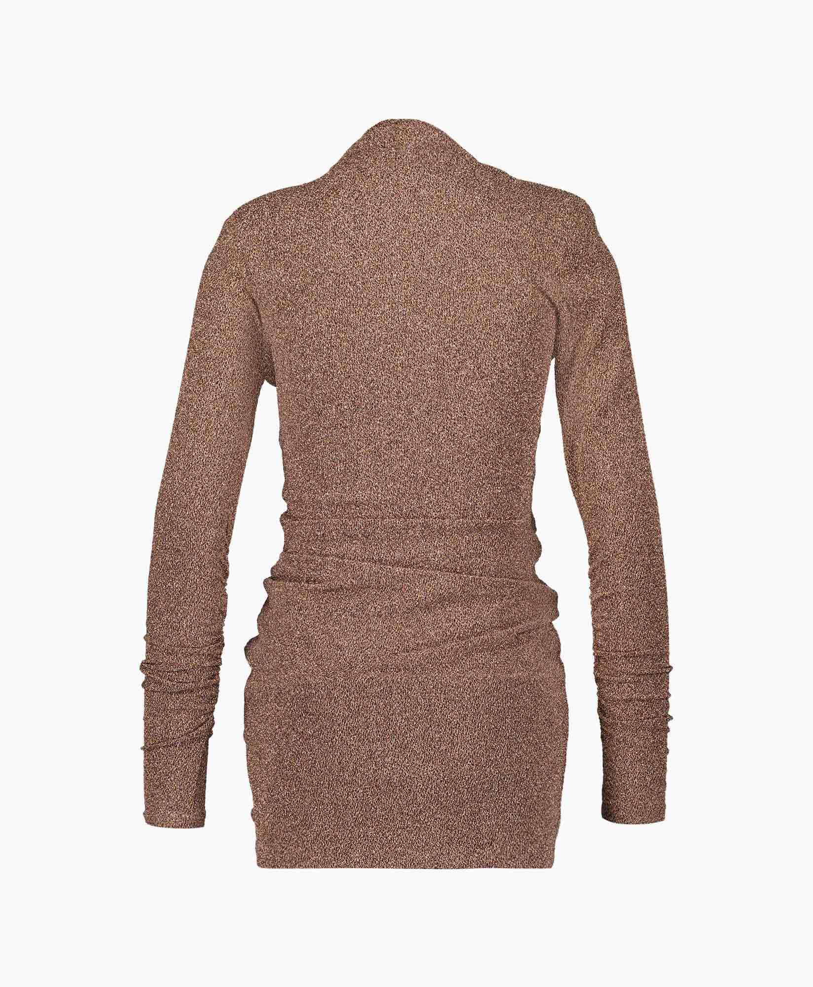 Liu Jo Mini Jurk Drappeggiato Bruin