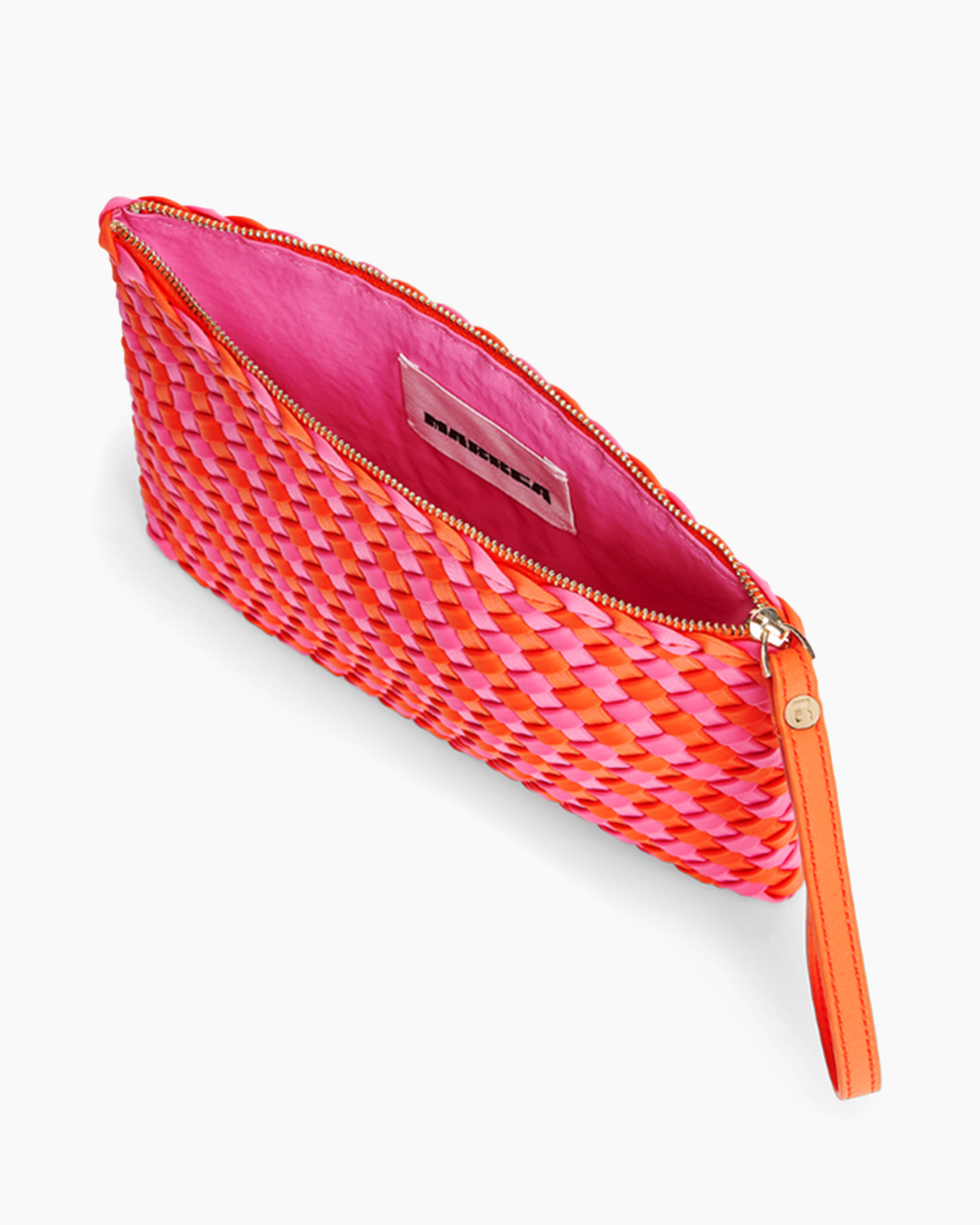 clutch, portemonnee, portemonnee, geweven, zigzag