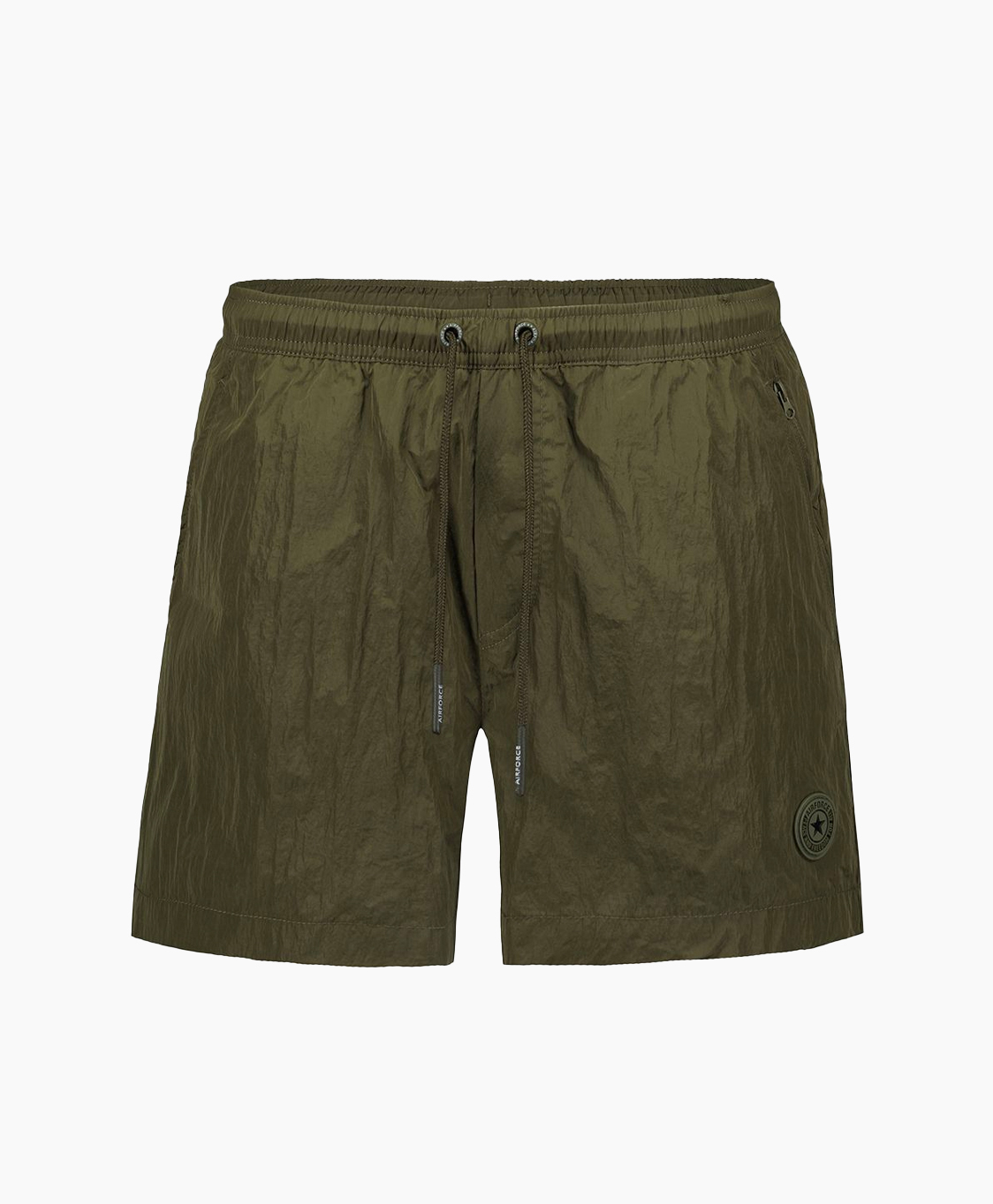 Airforce Zwemkleding Waxed Crincle Swimshort Groen