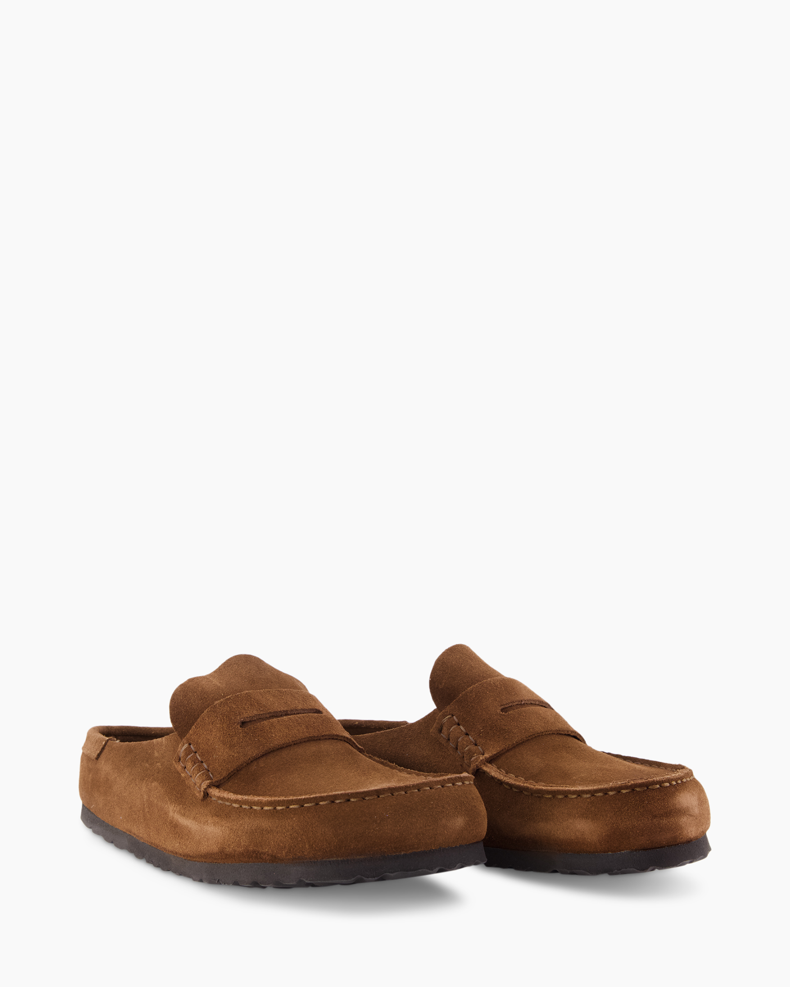 pantoffels, luxe, suède, bruin, mocassin