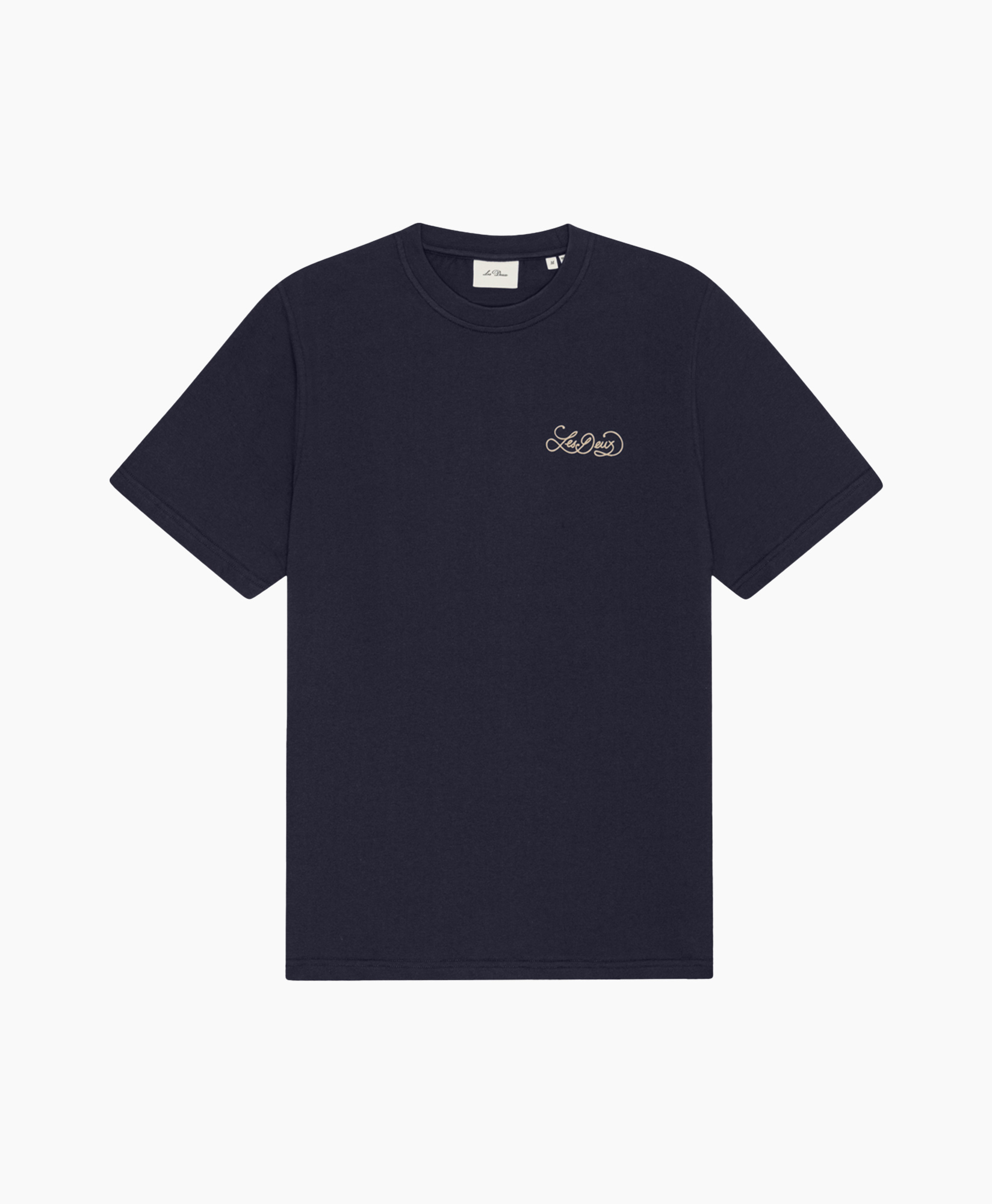 t-shirt, navy, korte mouwen, rond hals, logo