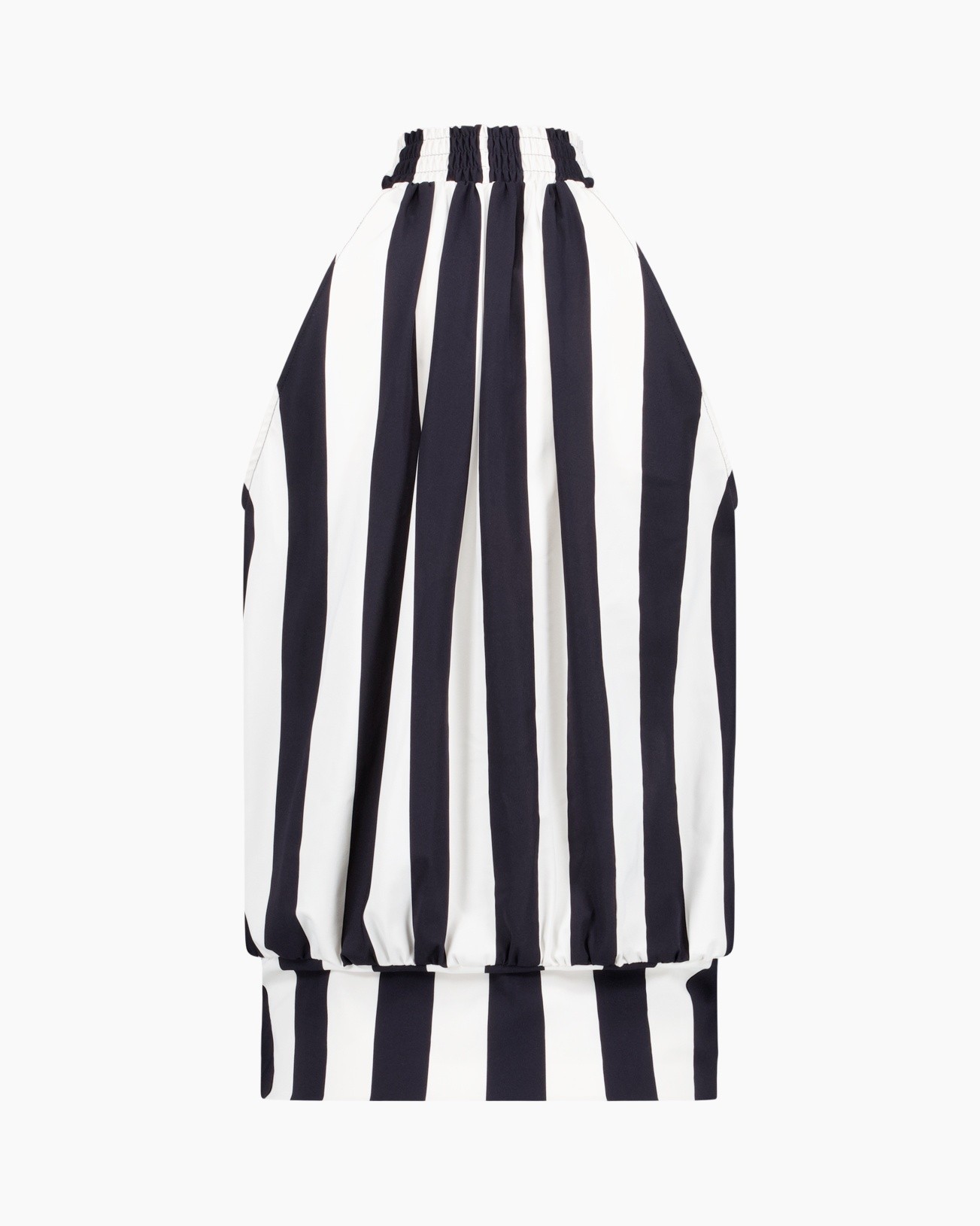 strepen, marineblauw wit, pofmouw?, off-shoulder?, top?