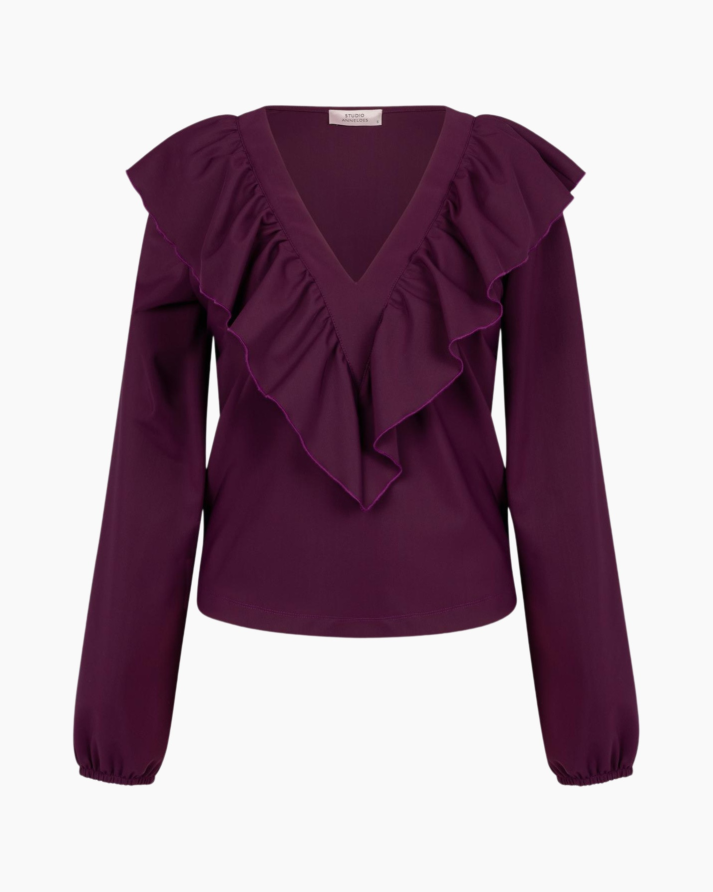 Top Jezz Ruffle Paars