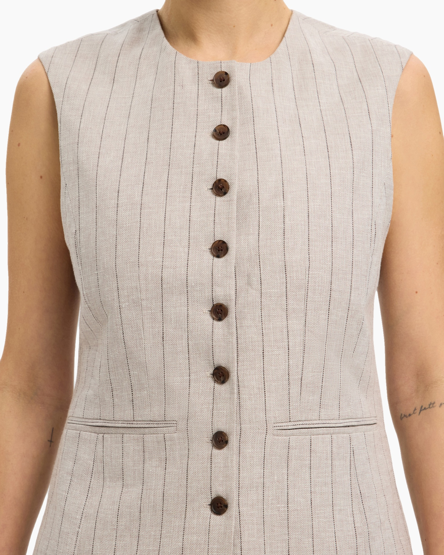 Gilet Vilka Sun Long Vest Ecru