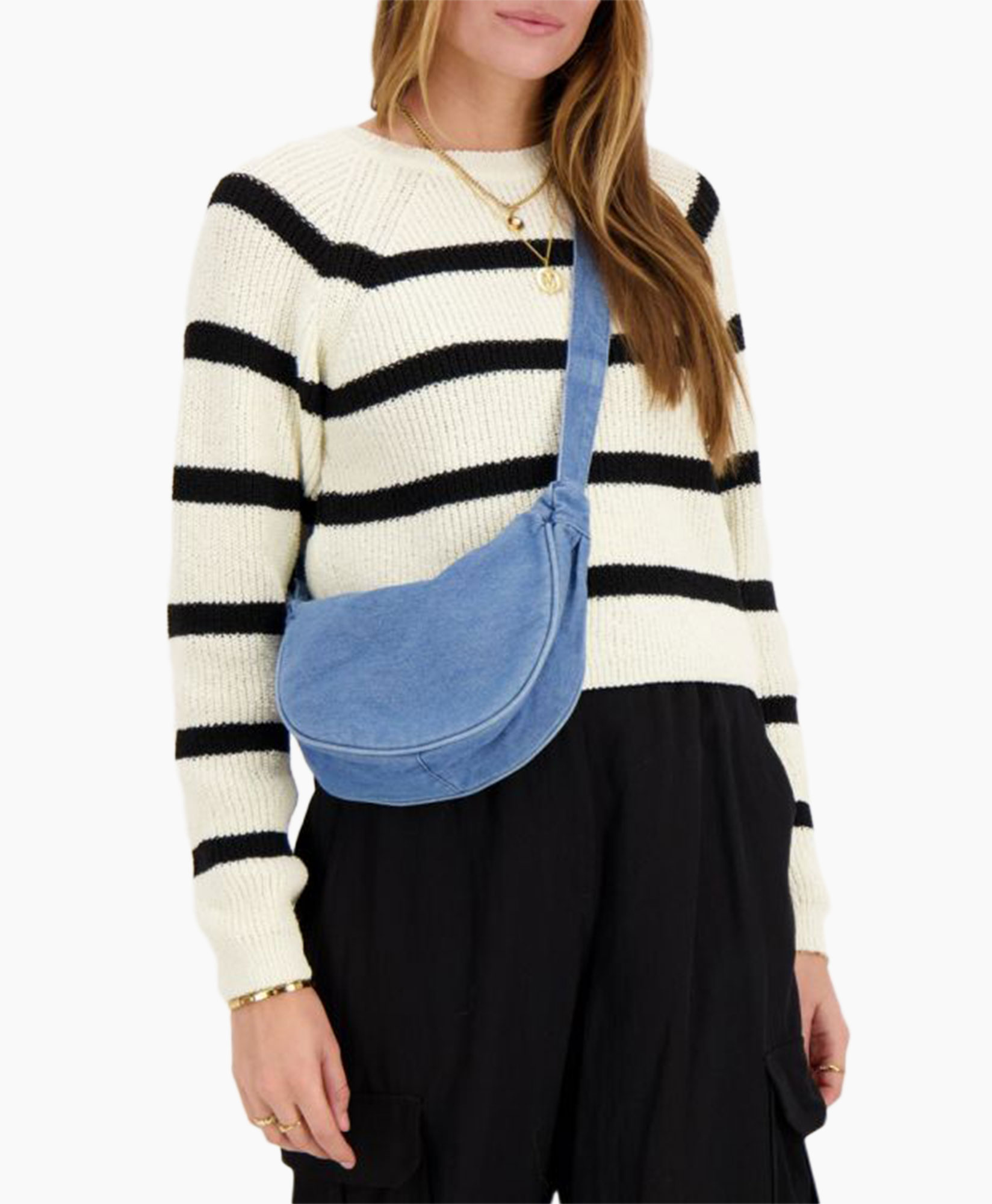 Crossbody Tas Denim Blauw