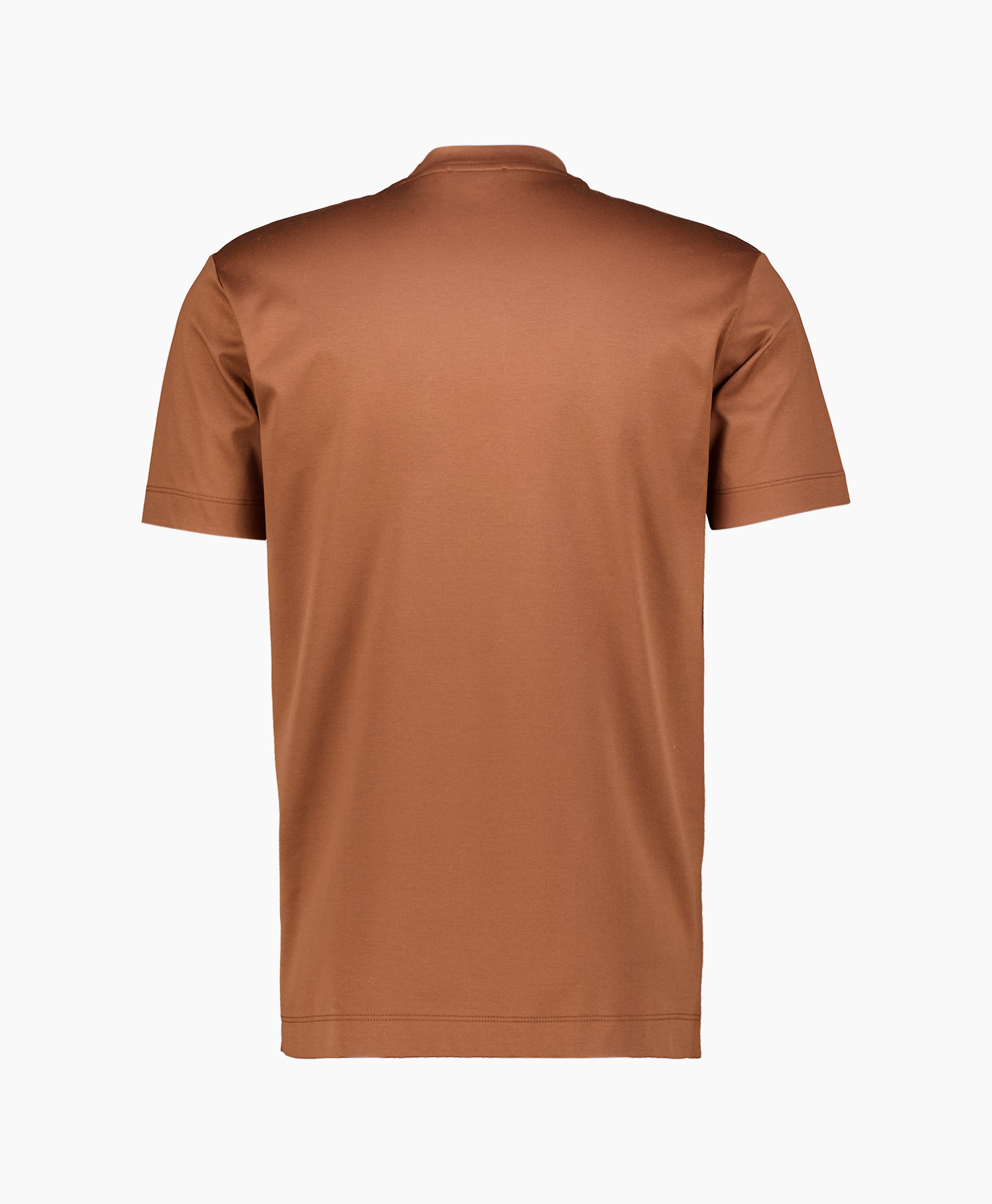 T-shirt Korte Mouw Interlock Supima Licht Bruin