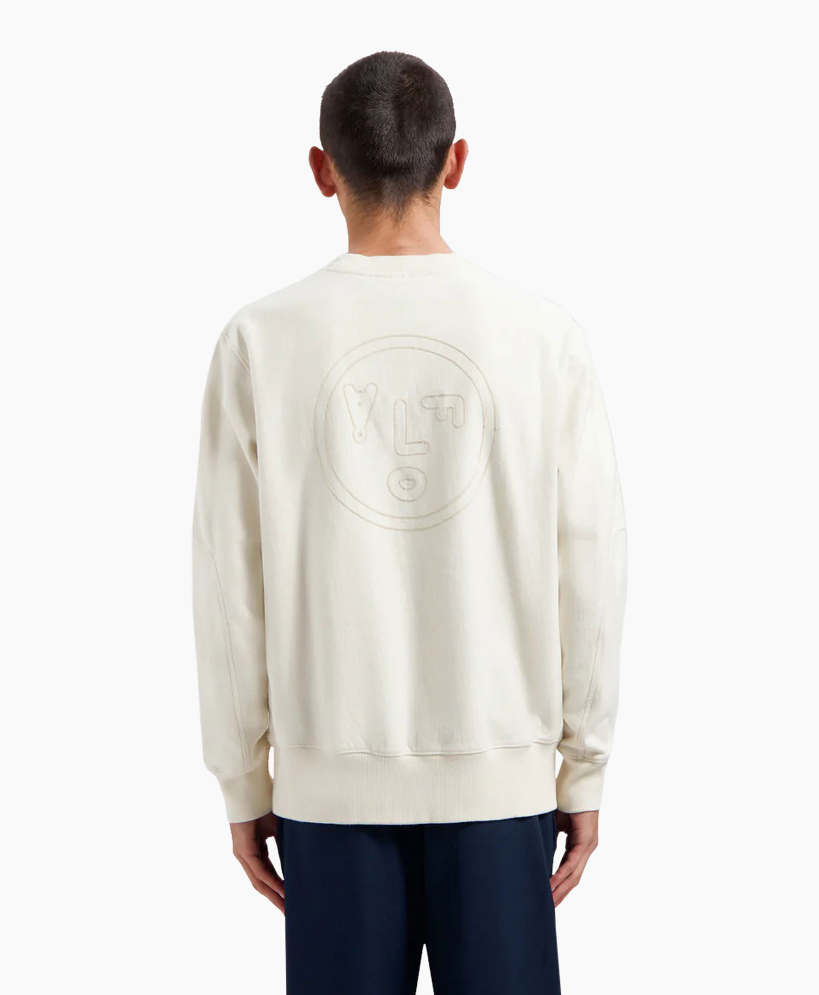 Pullover Face Chainstitch Off White