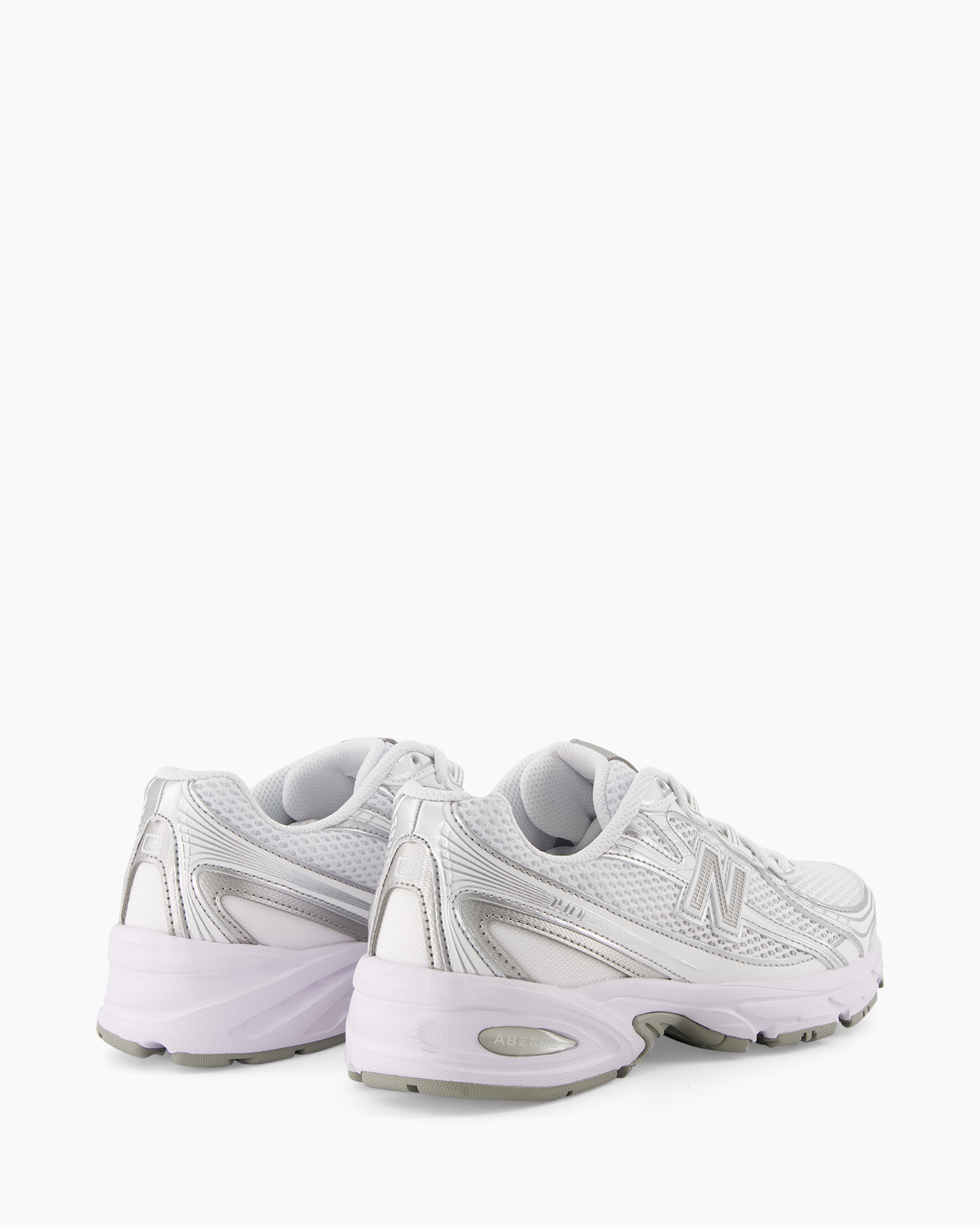 sneakers, wandelschoenen, mesh, zilverkleurig, middenzool