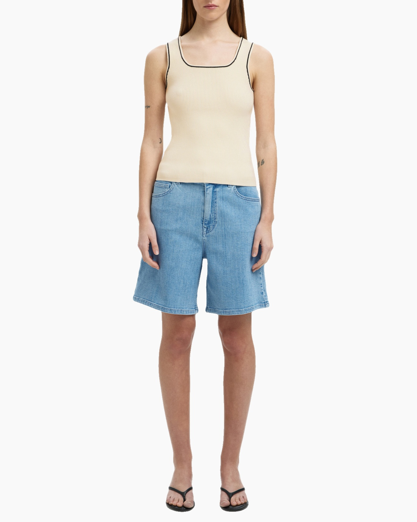 Top Kamma Jenny Sl Knit Top Wit