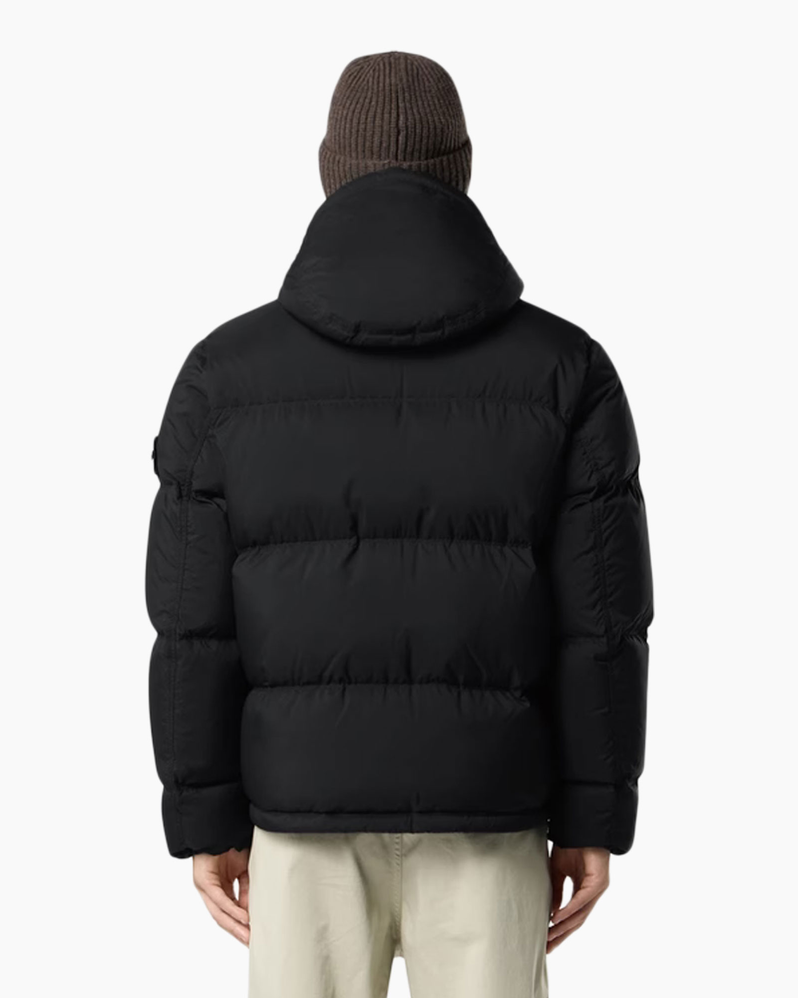 Bodywarmer, zwart, gekropt, geseal, gestikt