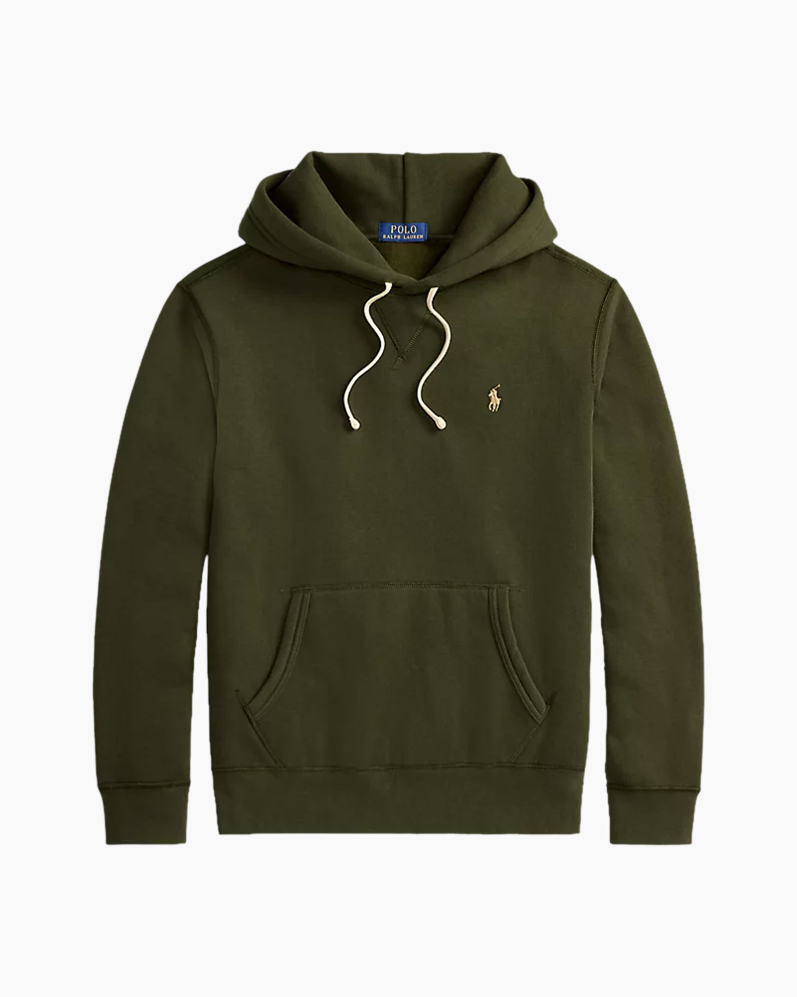 hoodie, pullover, kangaroopocket, olijf_groen, trekkoord_capuchon