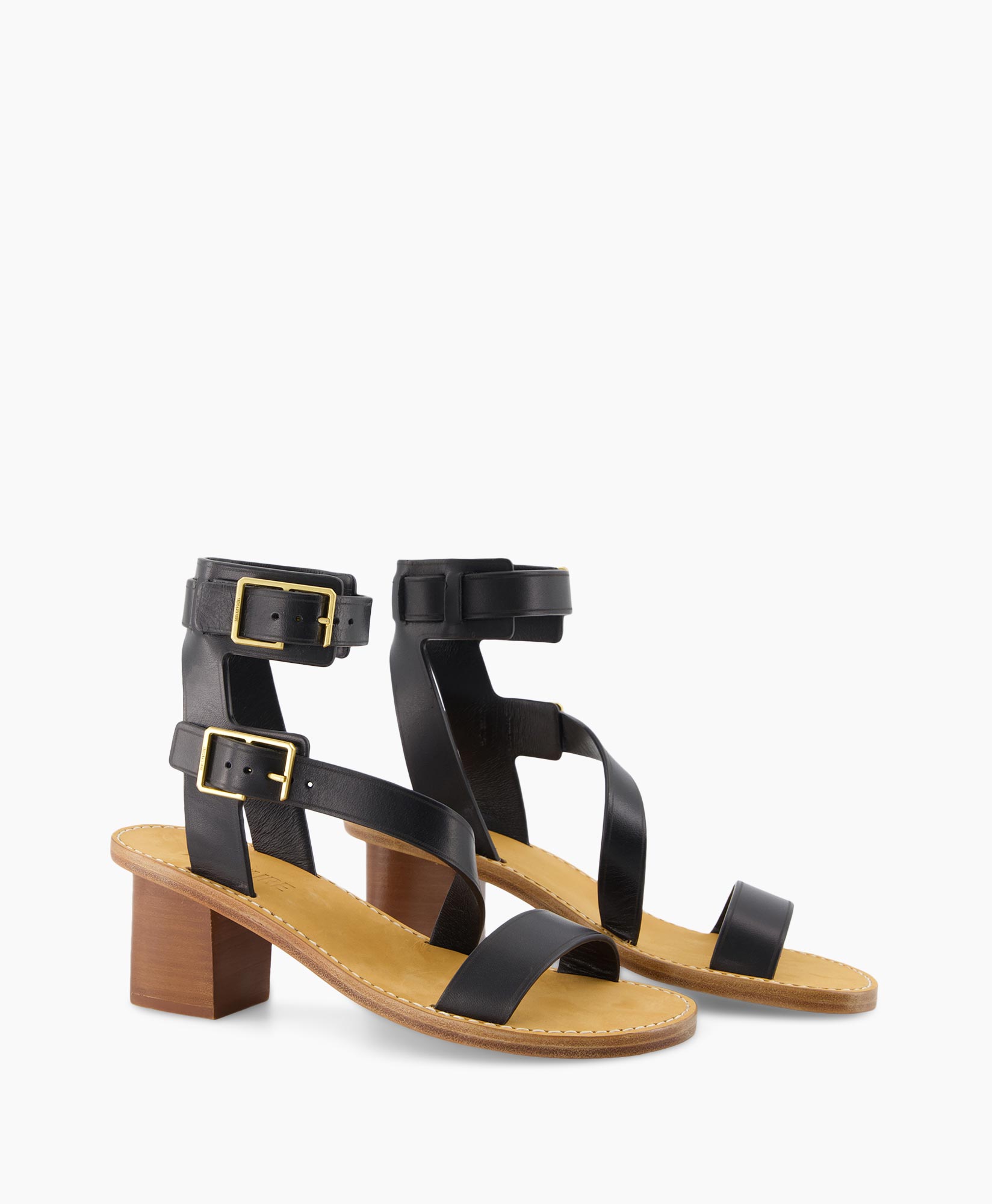 Sandaal Met Hak Cecilia Caprese Sandal Leather Zwart