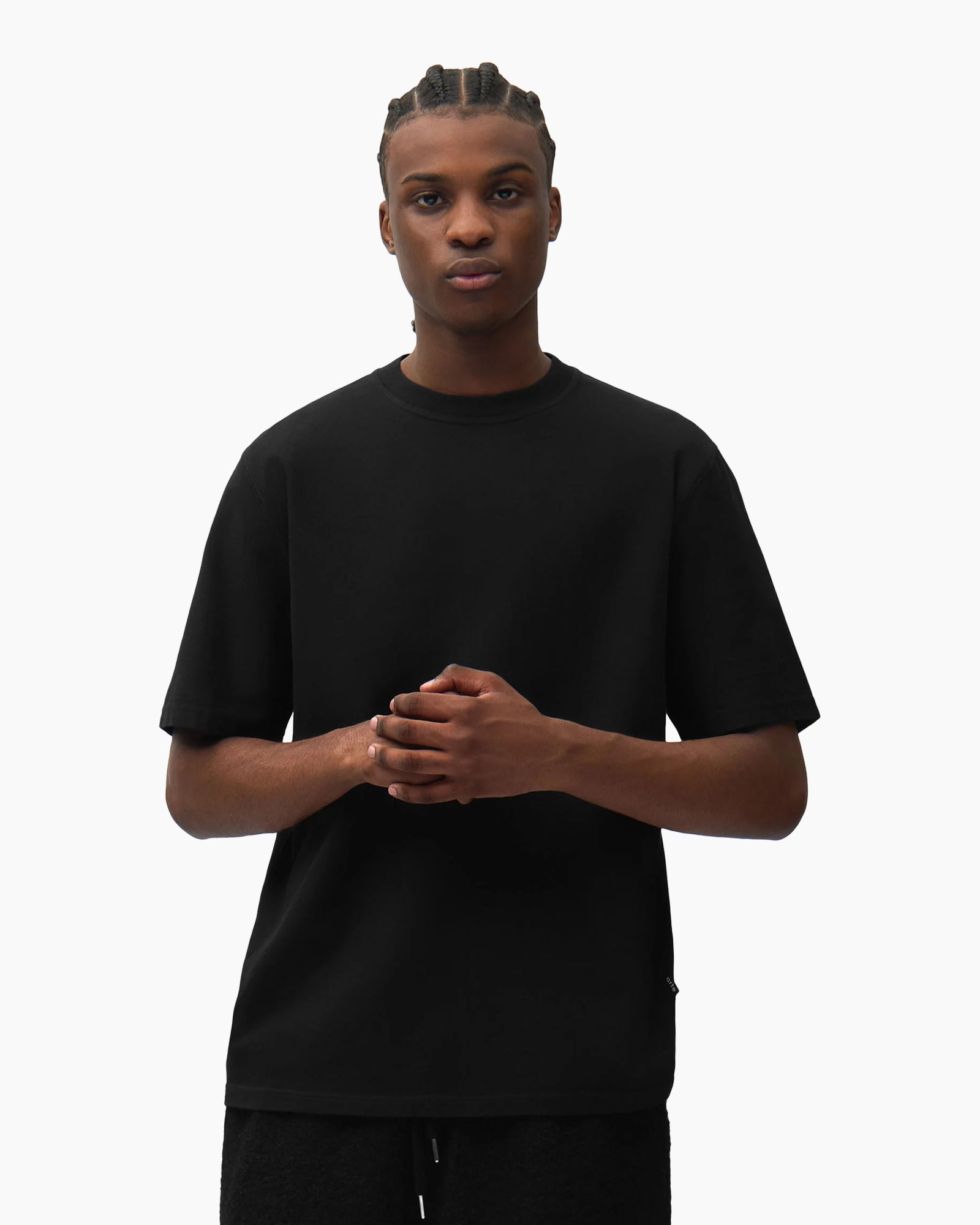 t-shirt, korte mouwen, zwart, rond hals, effen