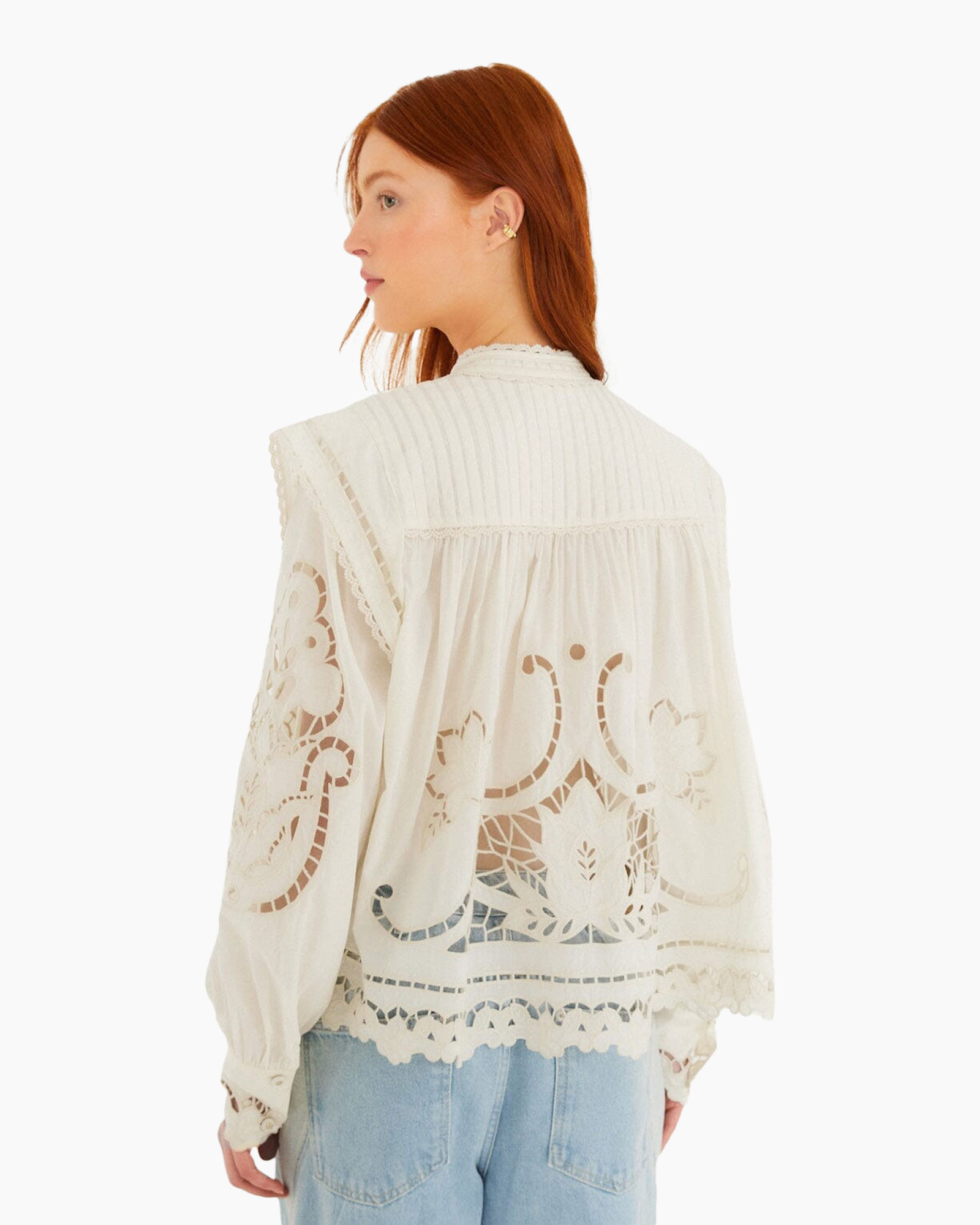 Blouse, Breigoed, Trui, Jeans, Persoon