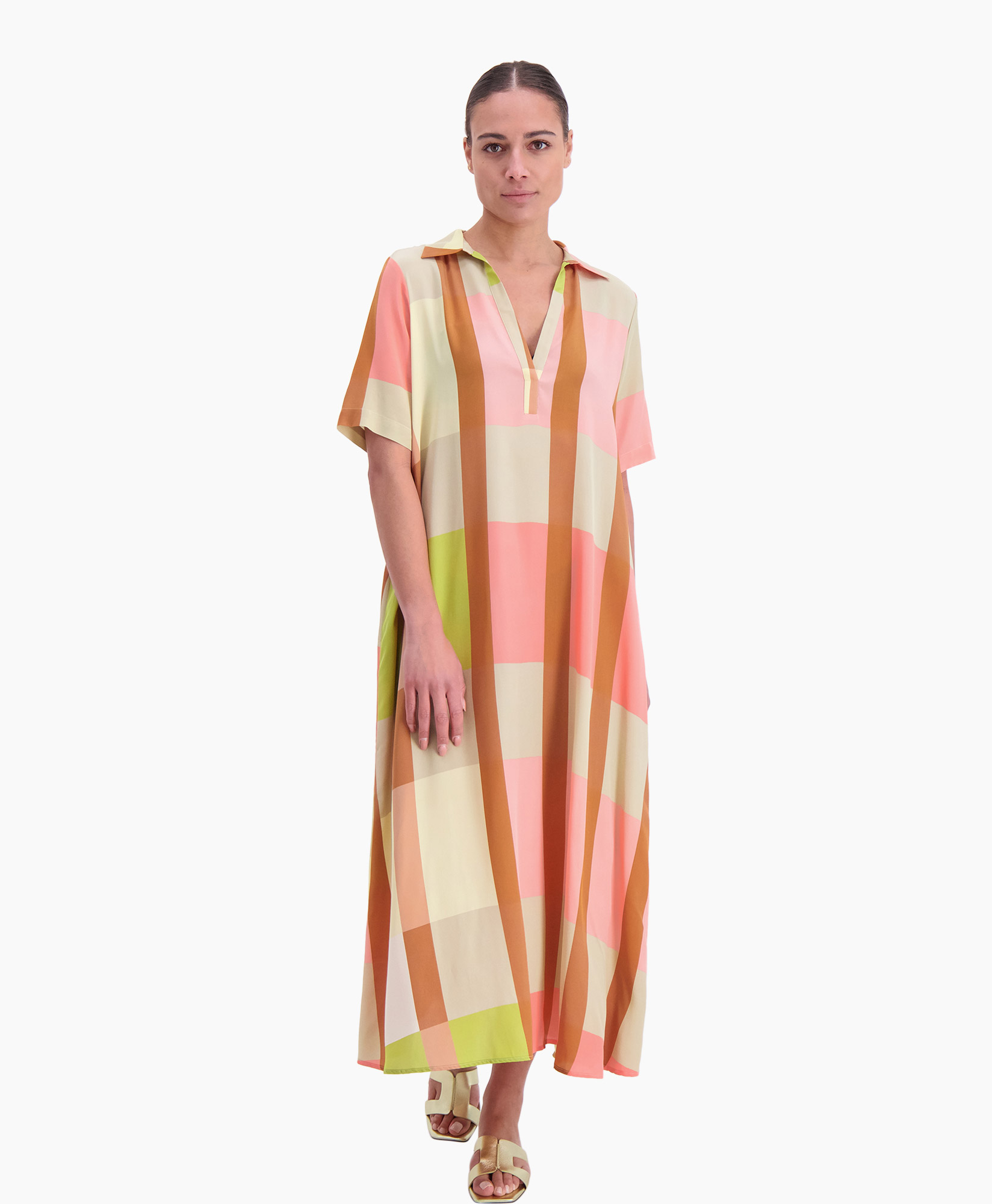 Momoni Maxi Jurk Laurelle Pink