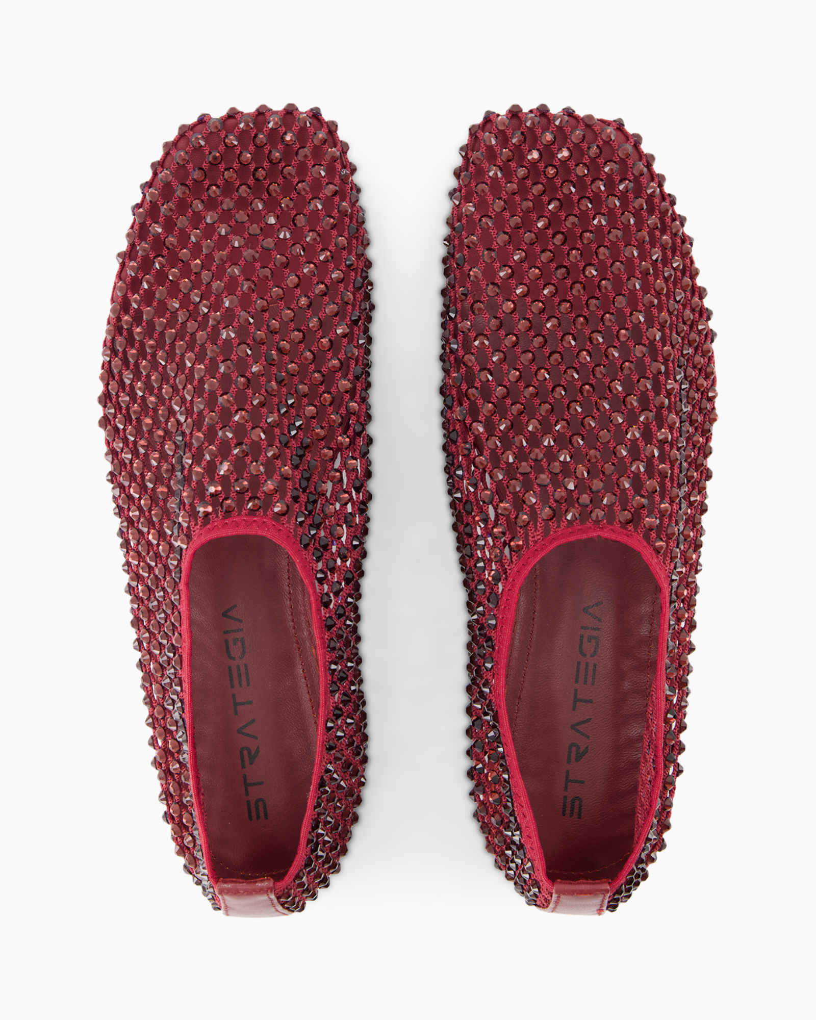 slip-ons, moccasins, spangle, rood, versierd