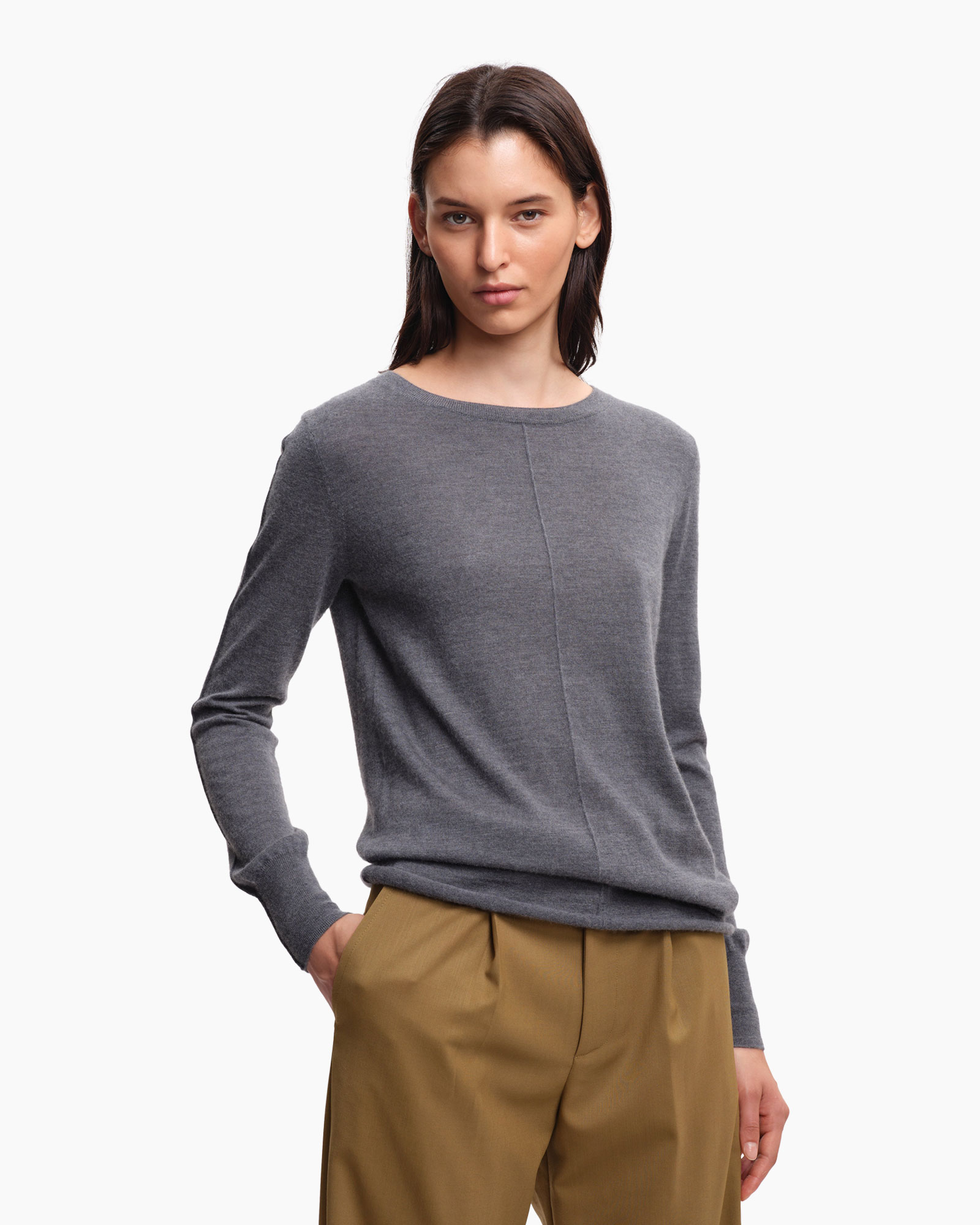 Gebreide Trui Esther Grijs