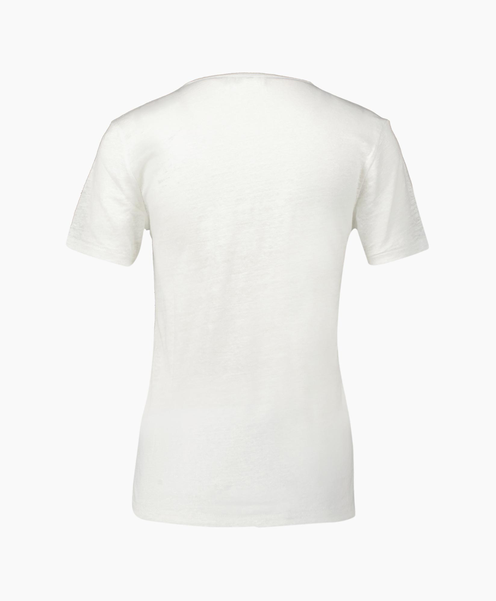 Closed T-shirt Korte Mouw V-neck Wit