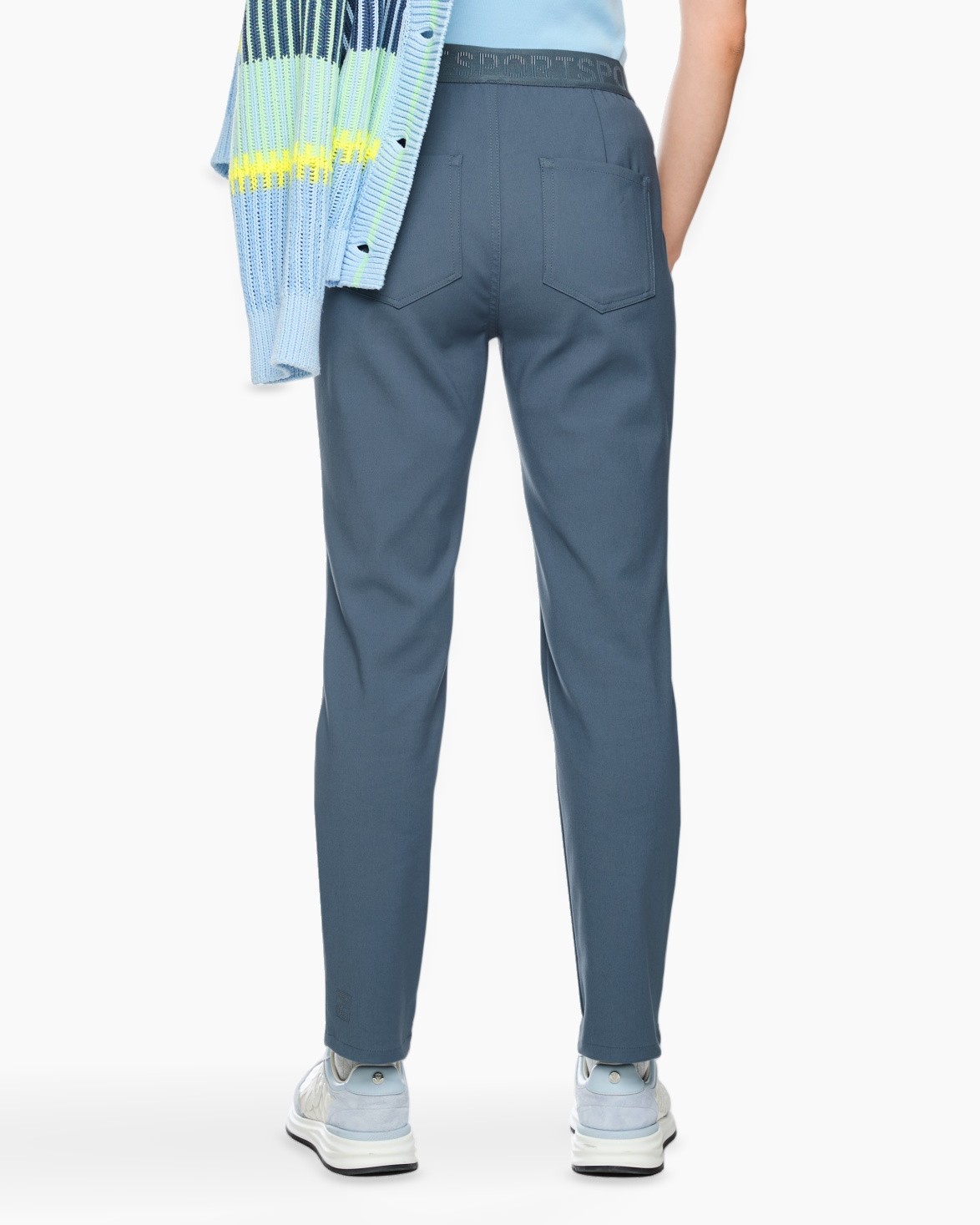 broeken, broek, blauw, stretch, pantalon