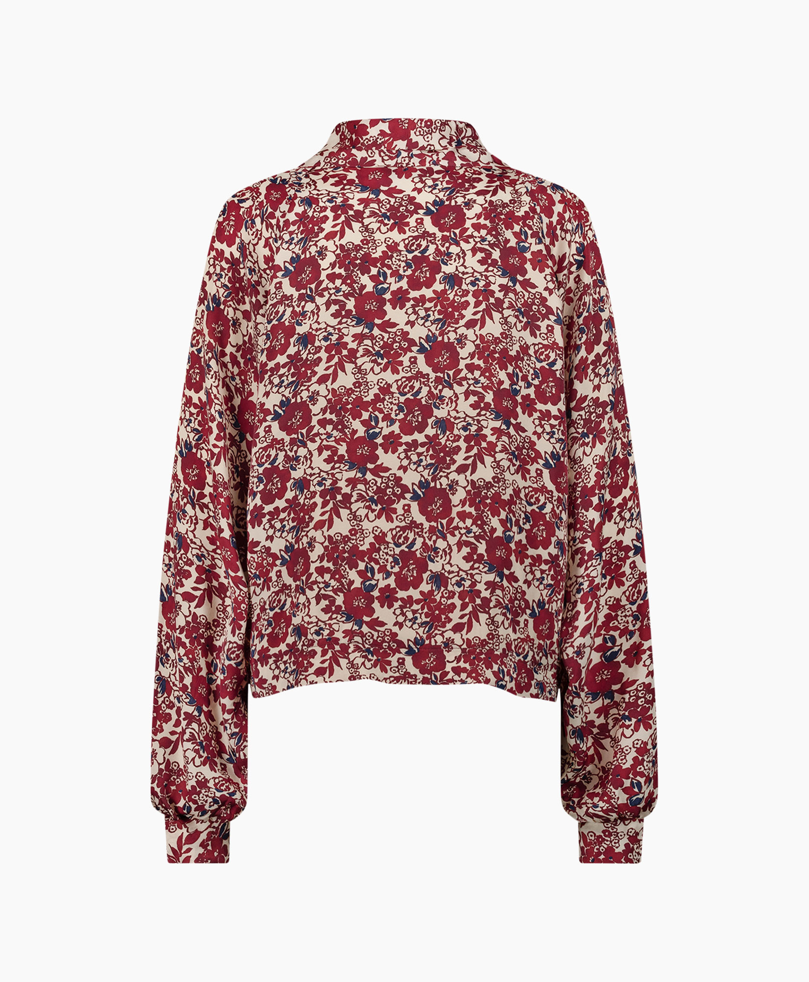 Blouse Frances Flower Satin Blouse Paars