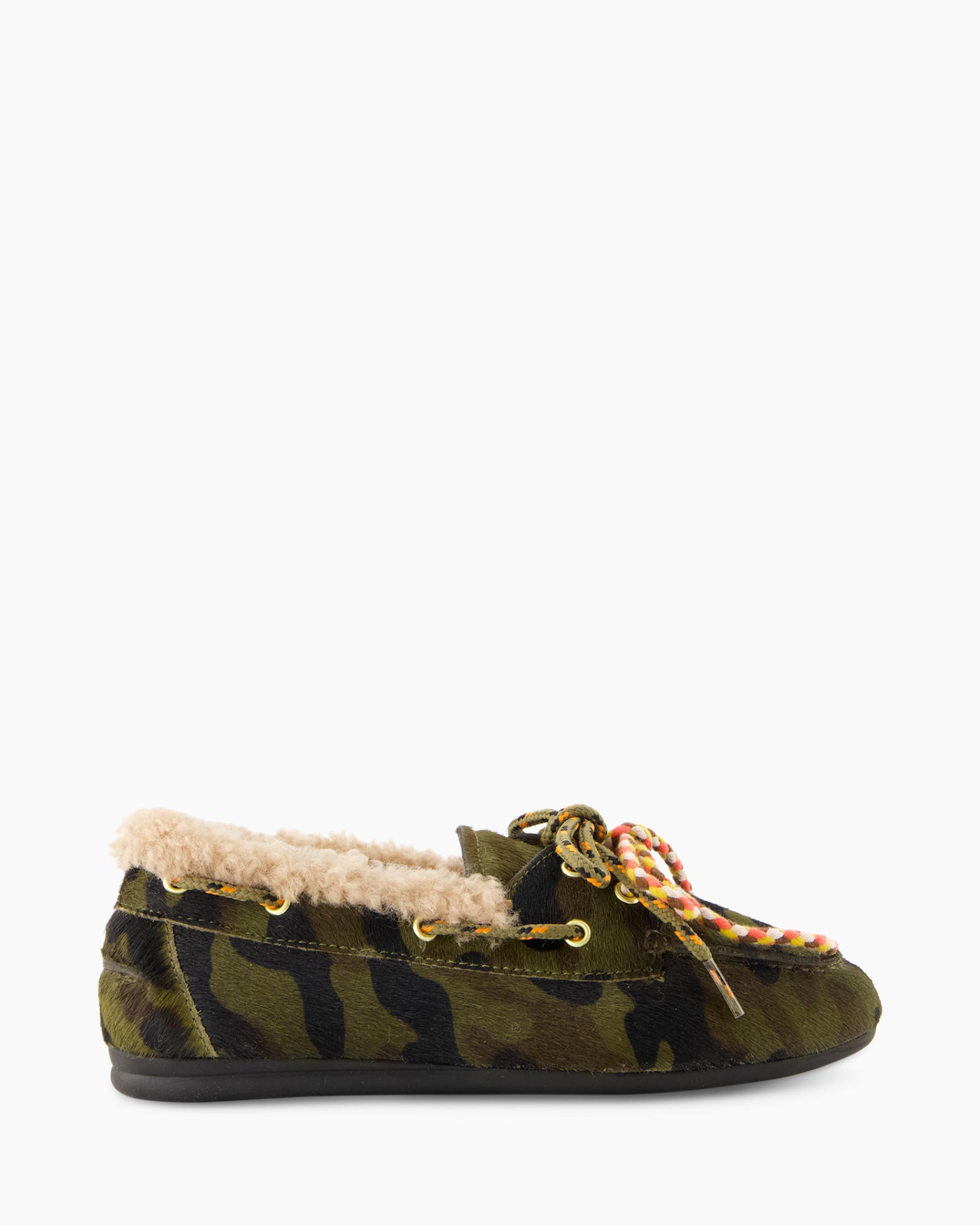 sloffers, moccassin, kamuflase, kamuflasje patroon, warme voering