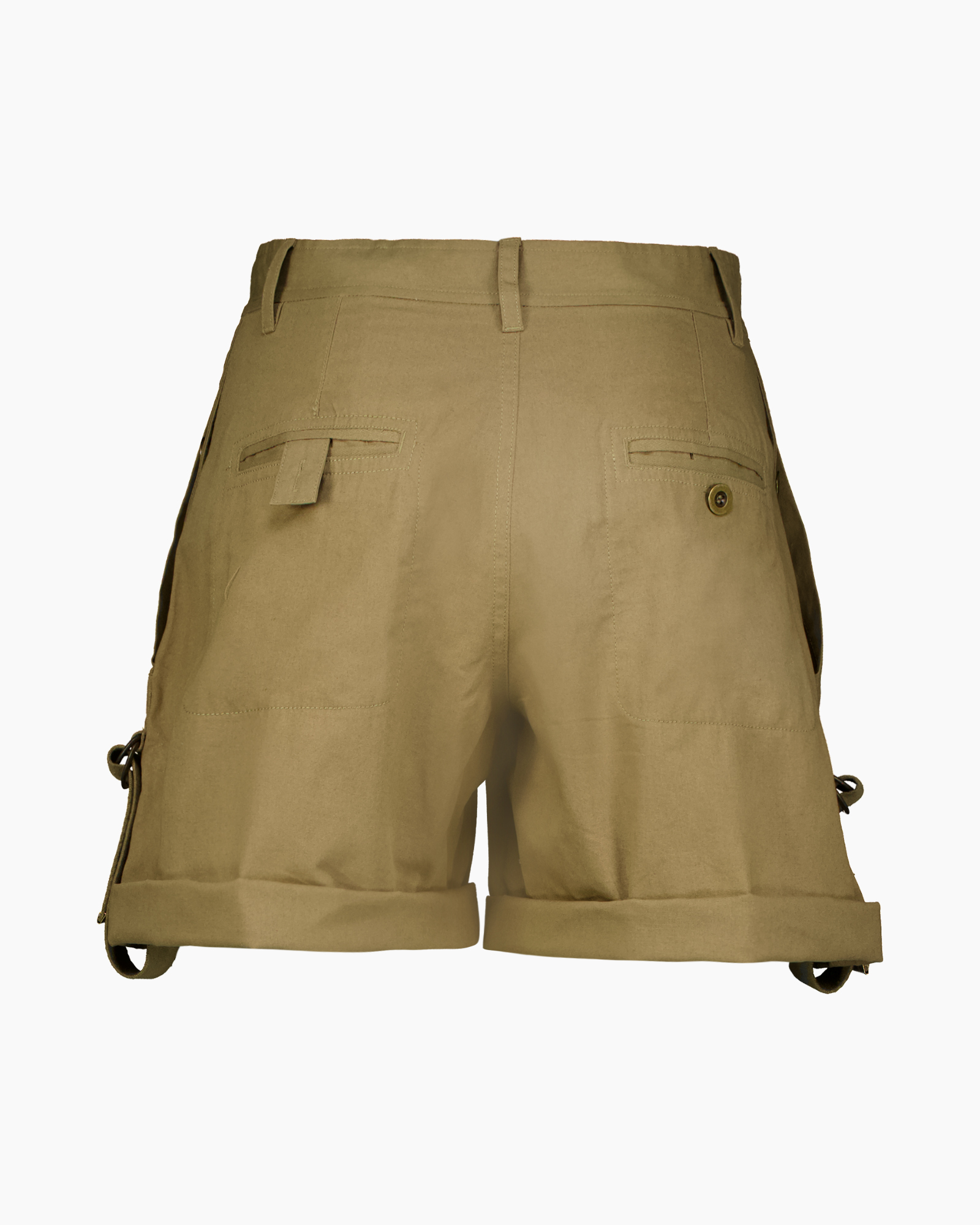 shorts, khaki, cargo, pleated, belted