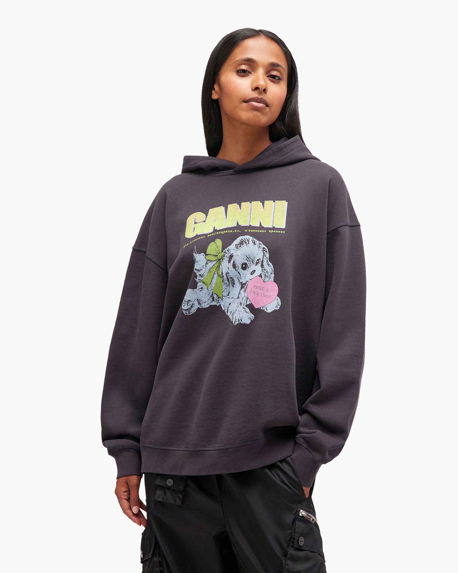 Hoodie Isoli Oversized Donker Grijs