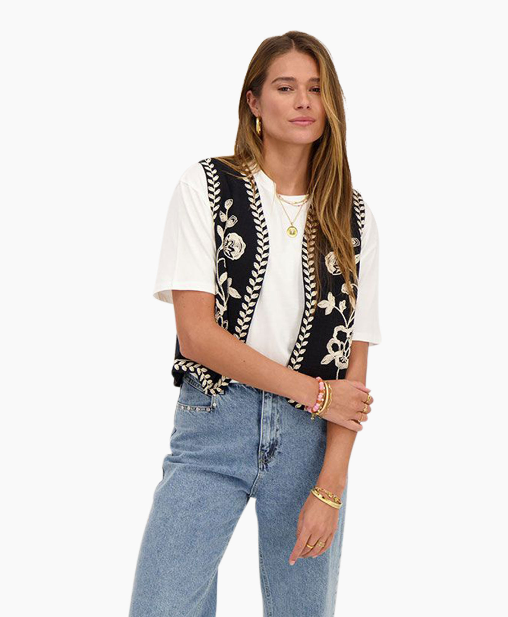 Gilet Mj10588 Zwart