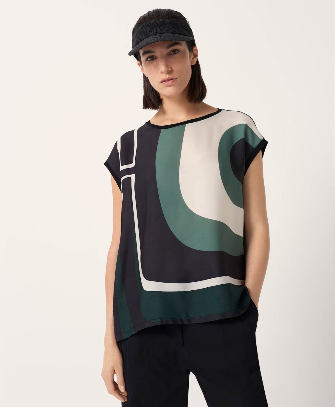 Someday Top Kiebo Print Zwart
