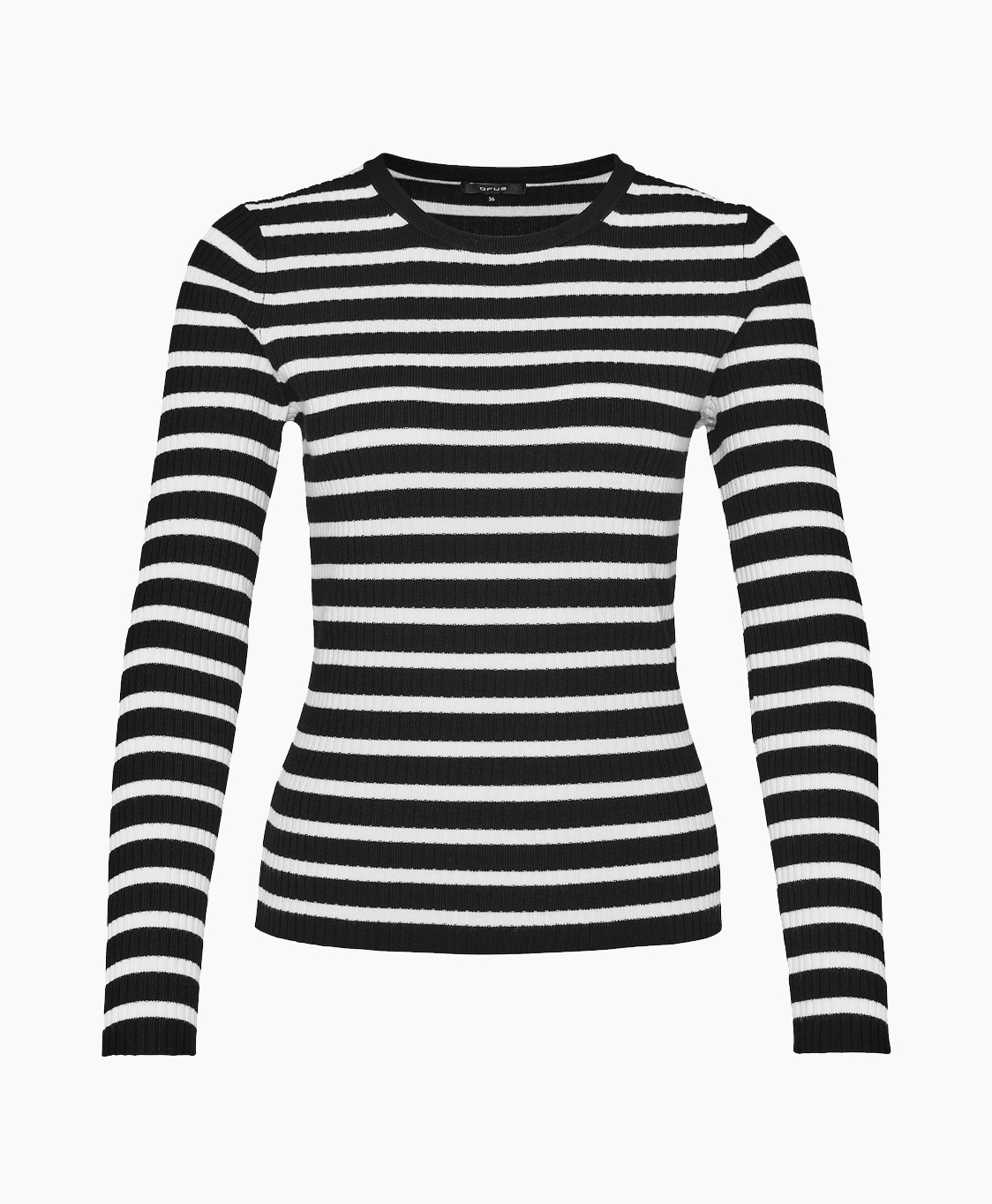 Opus Pullover Pijano Stripe Zwart
