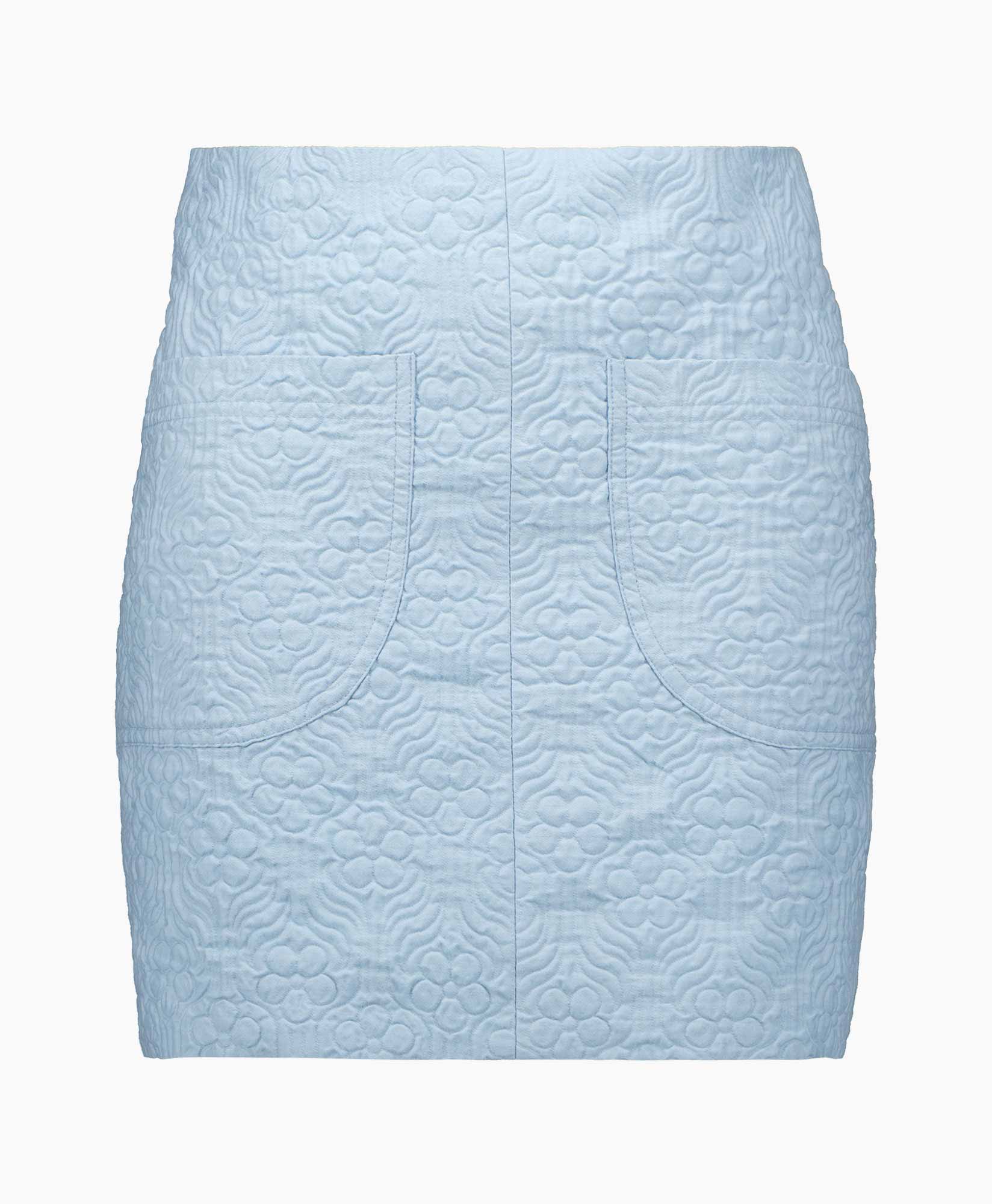 Minirok Short Jacquard Skirt Blauw