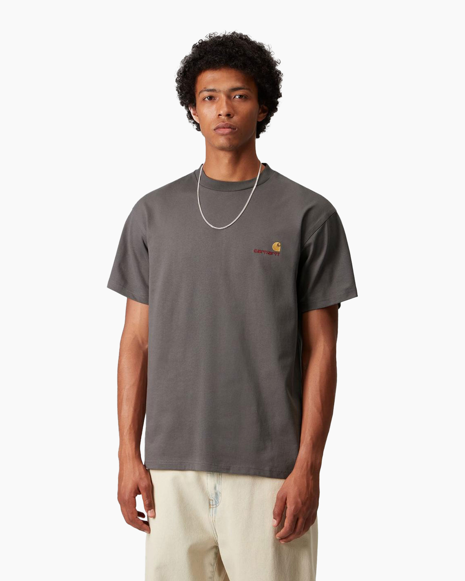 T-shirt Korte Mouw S/s American Script Organic Paars