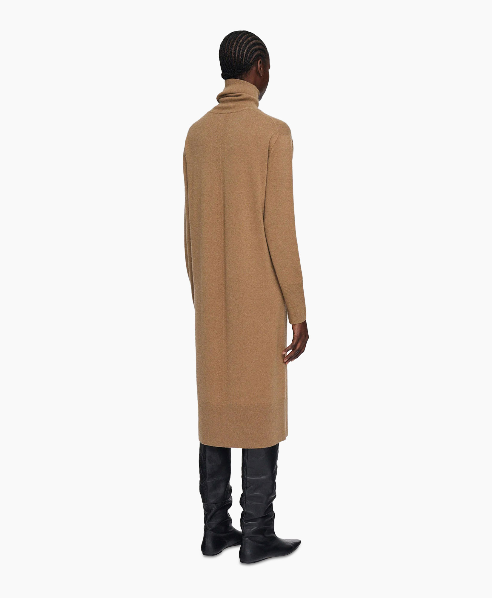 Midi Jurk Dress Light Pure Cashmere Bruin