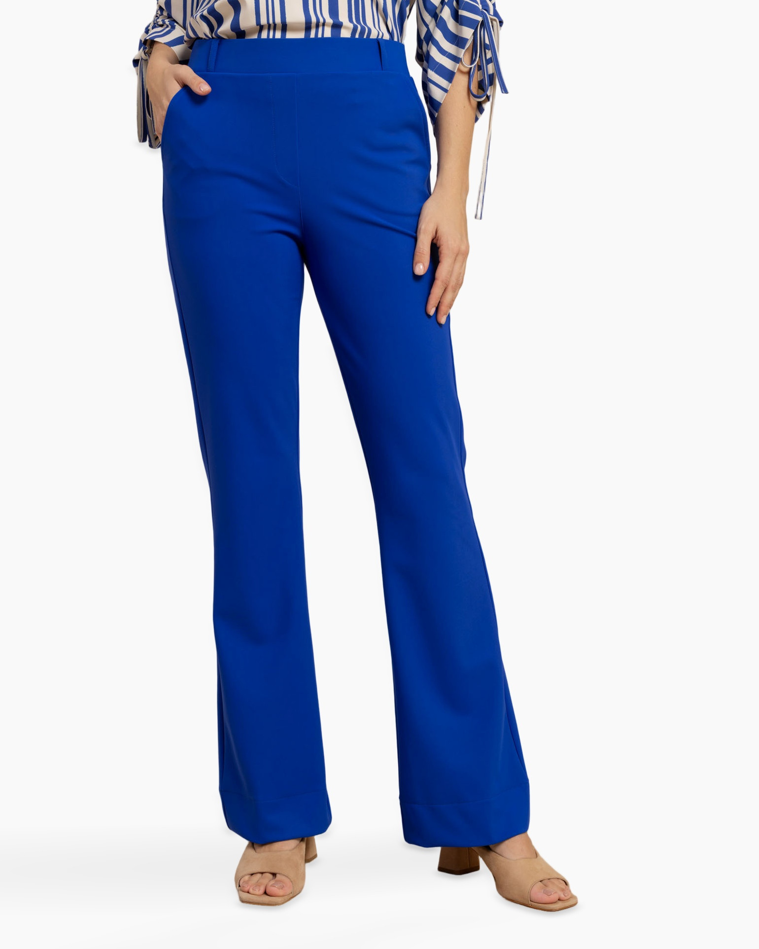 broek, broeken, blauw, wijd-uitlopende, werkbroek
