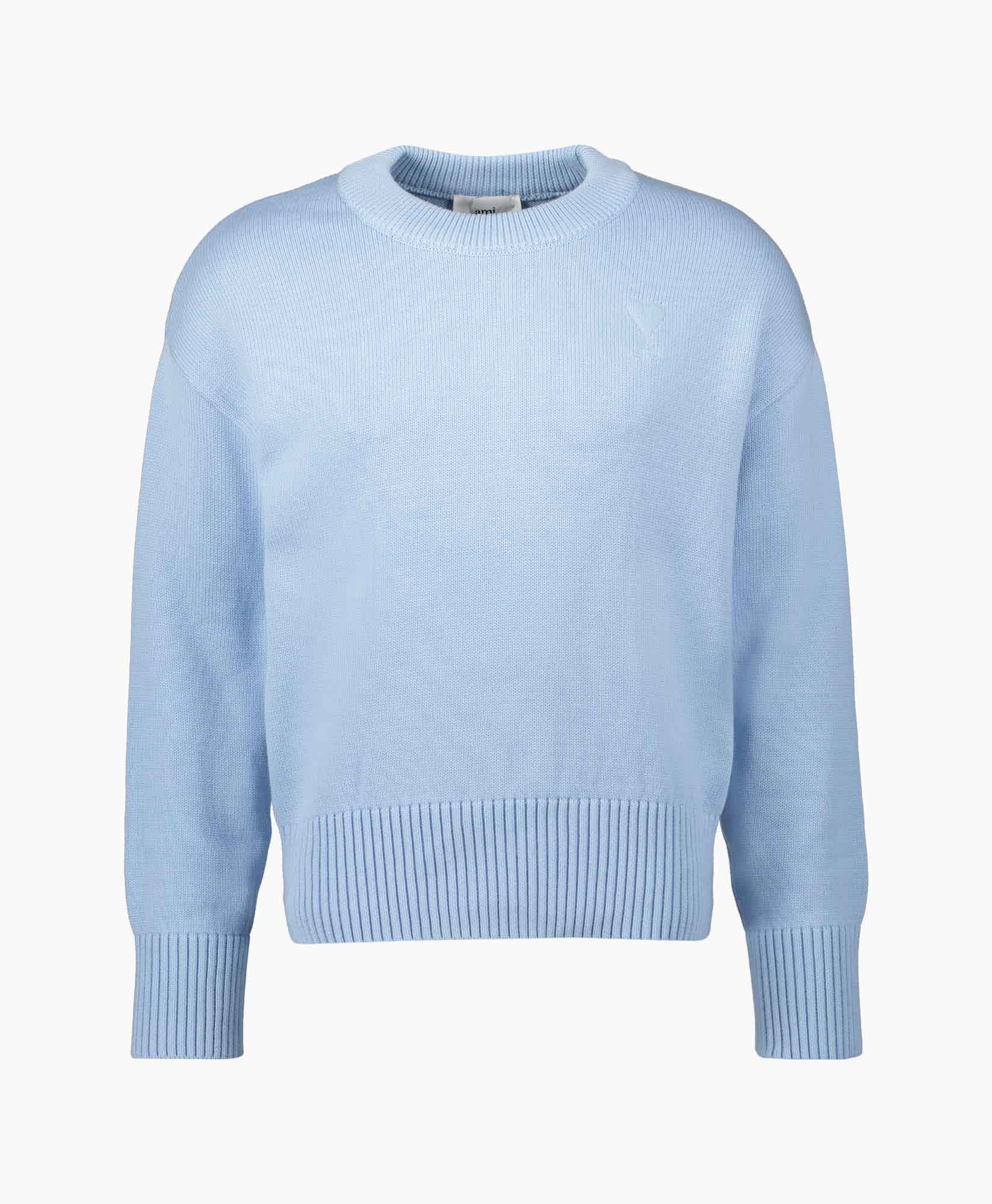 Ami Sweater Adc Crewneck Licht Blauw