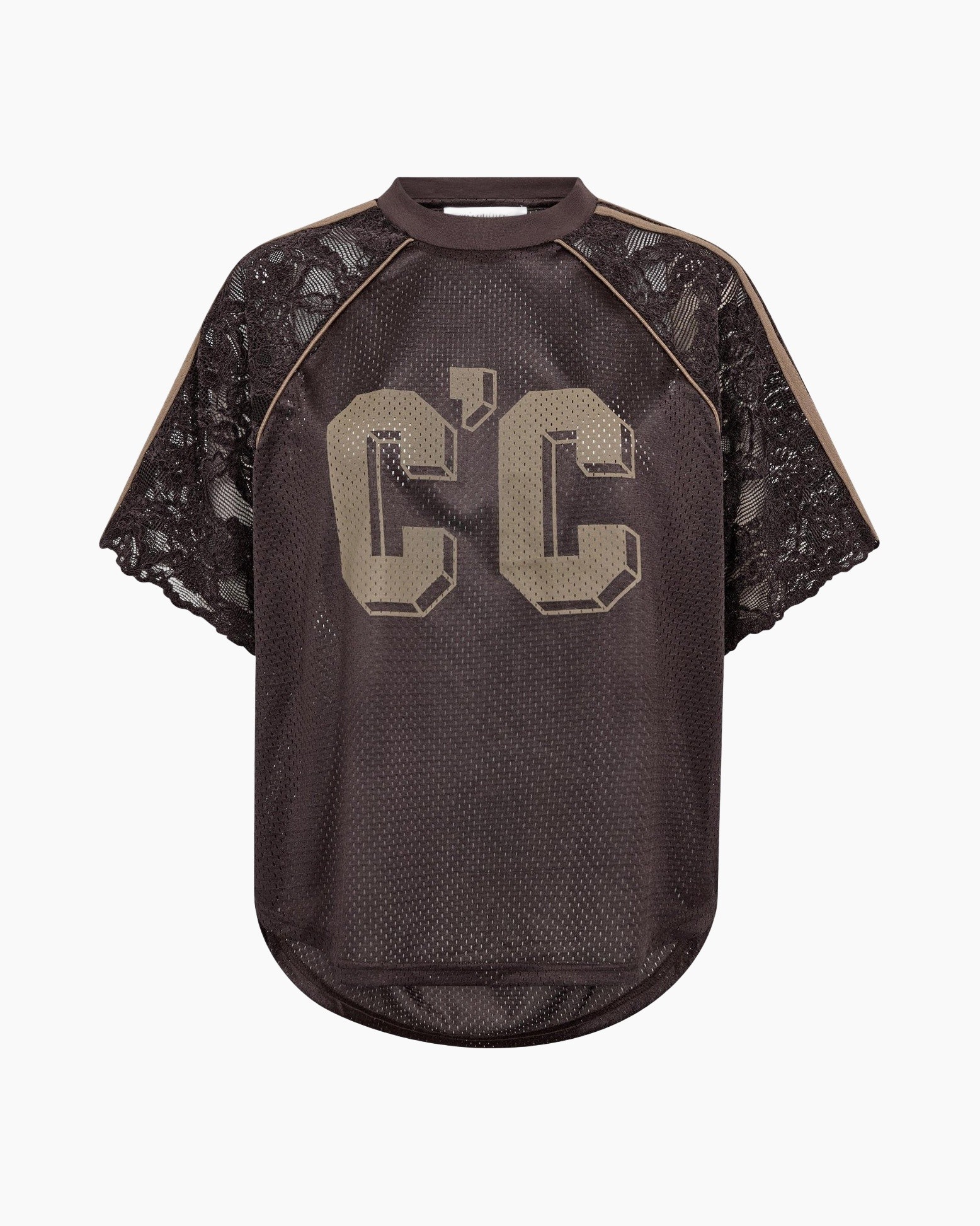 msh top, mouze mize, oversized, letters, brn/blk top