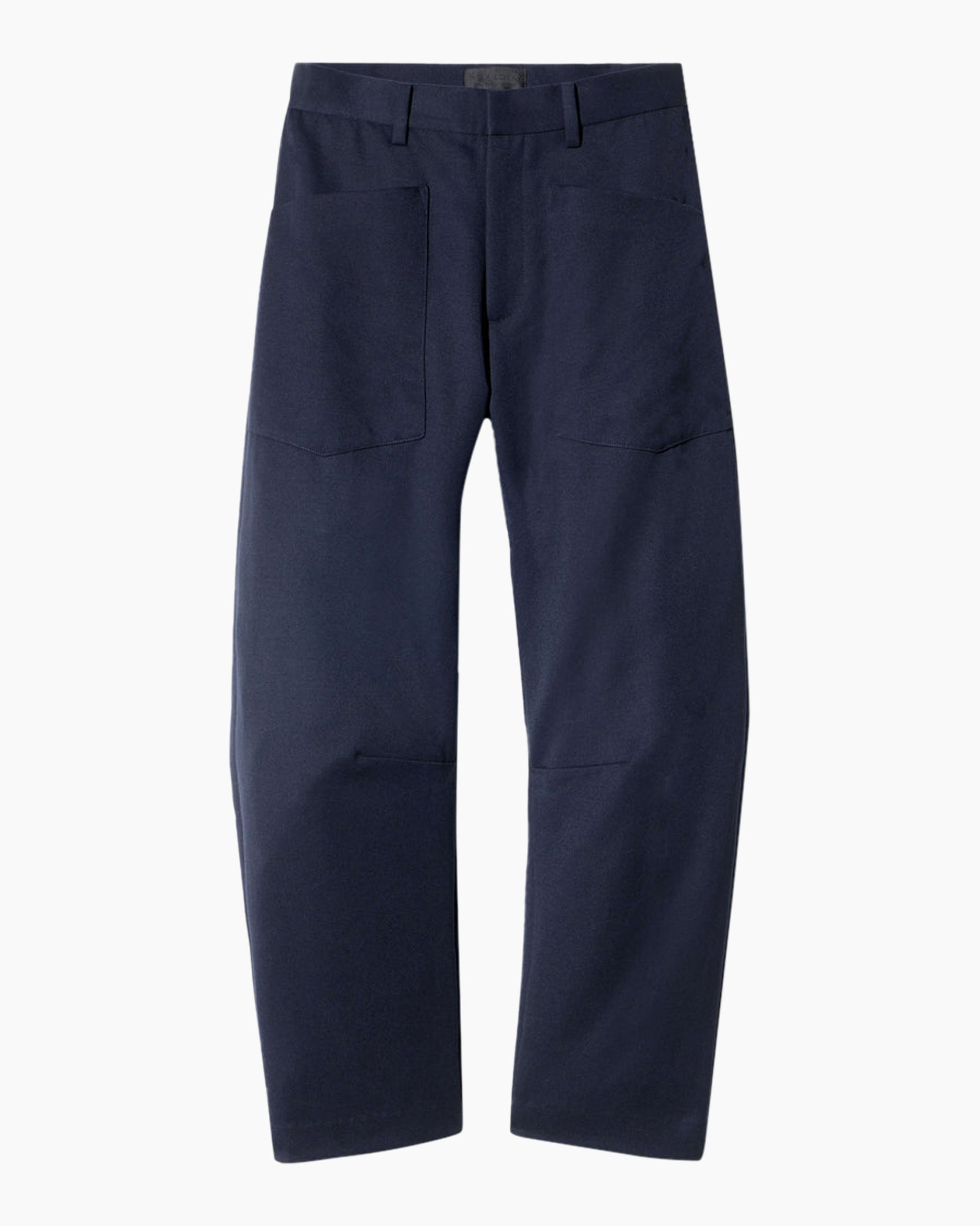 broek, broeken, marineblauw, zakken, losvallend