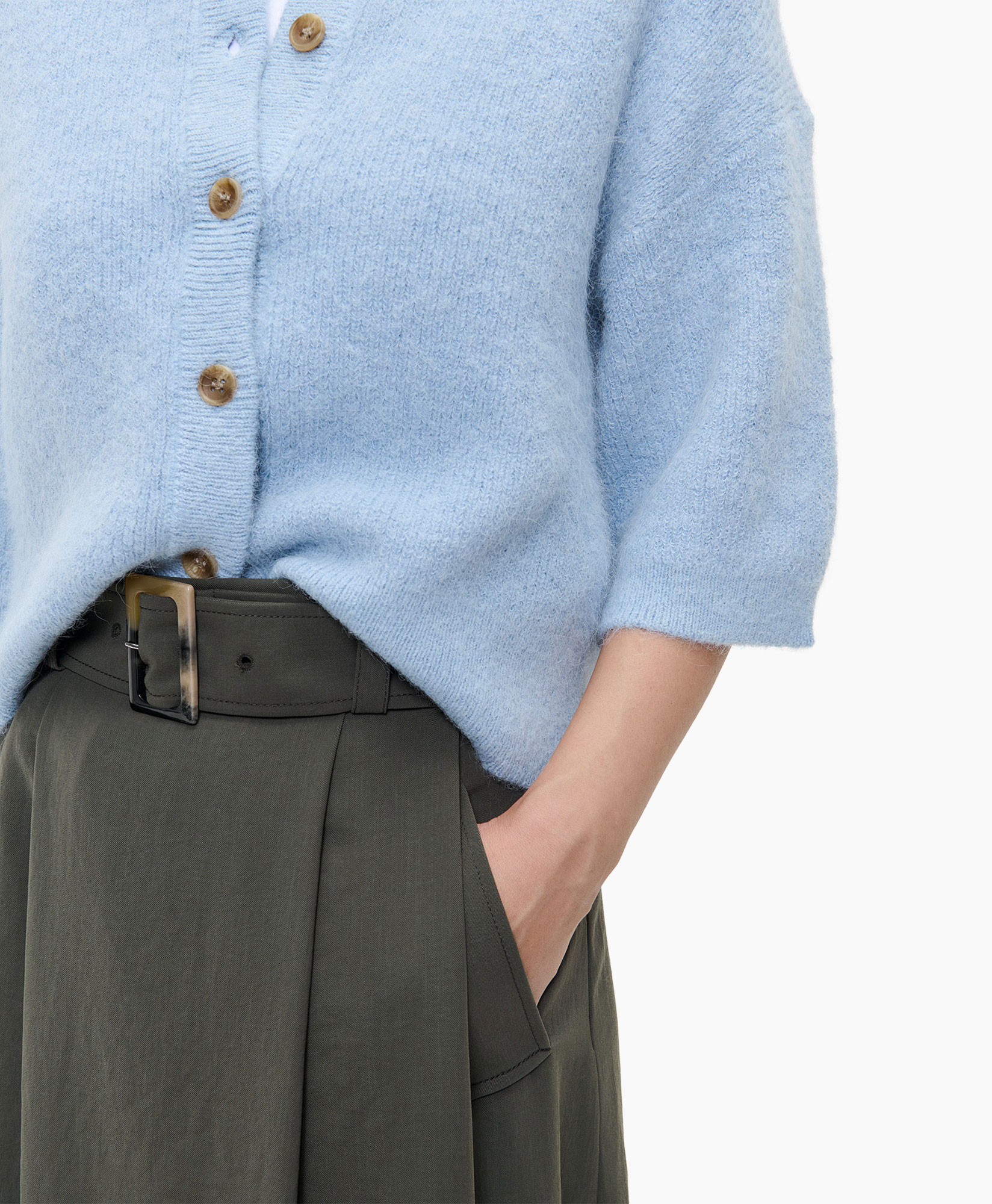Vest Alpaca Short Sleeve Blauw