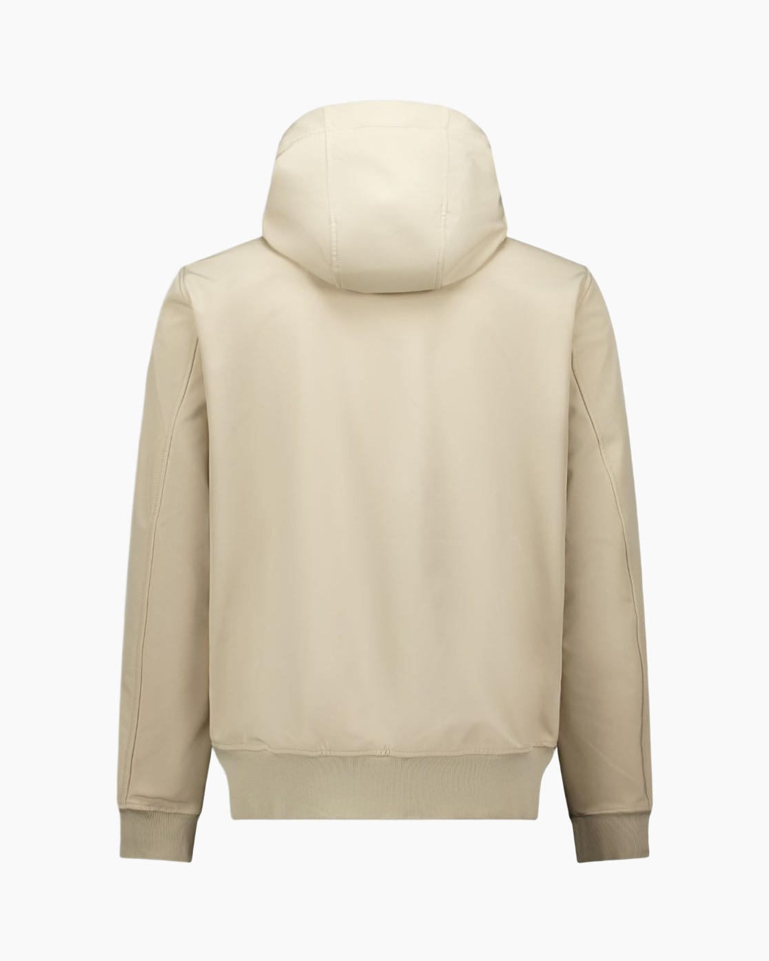 jacket, hooded, beige, zipper, pocket