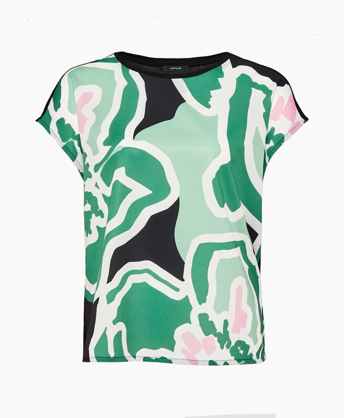 Opus Top Sintenso Print Zwart