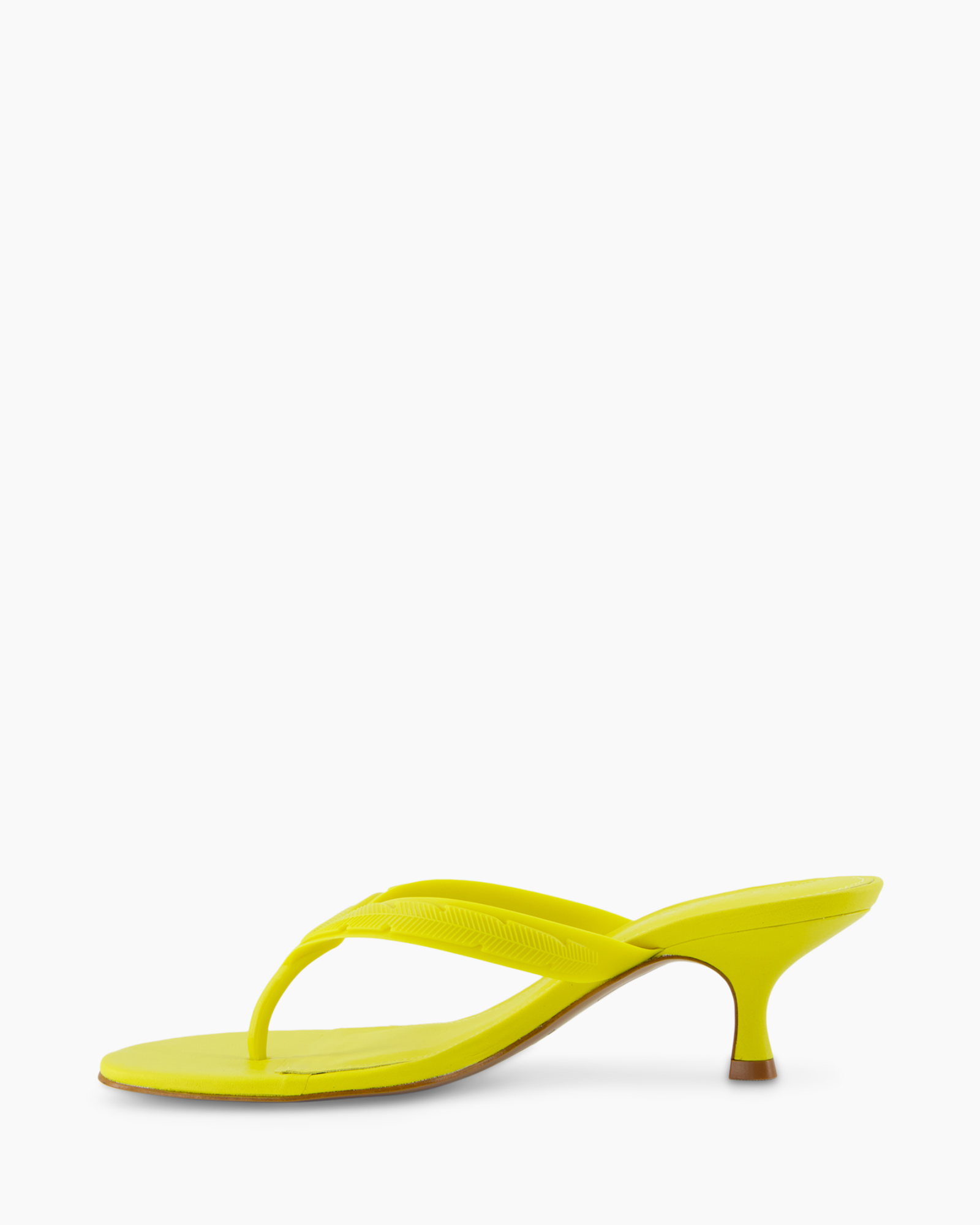 flip-flop, thong, geel, hiel, dunne-band