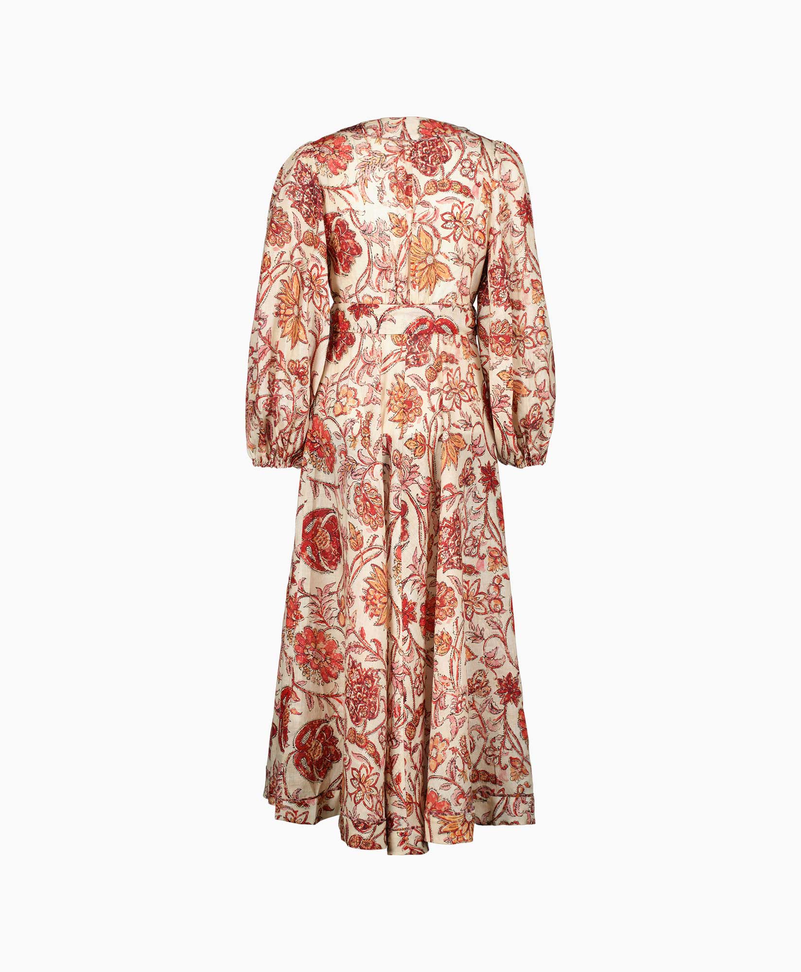 Zimmermann Jurk Vitali Wrap Long Dress Geel