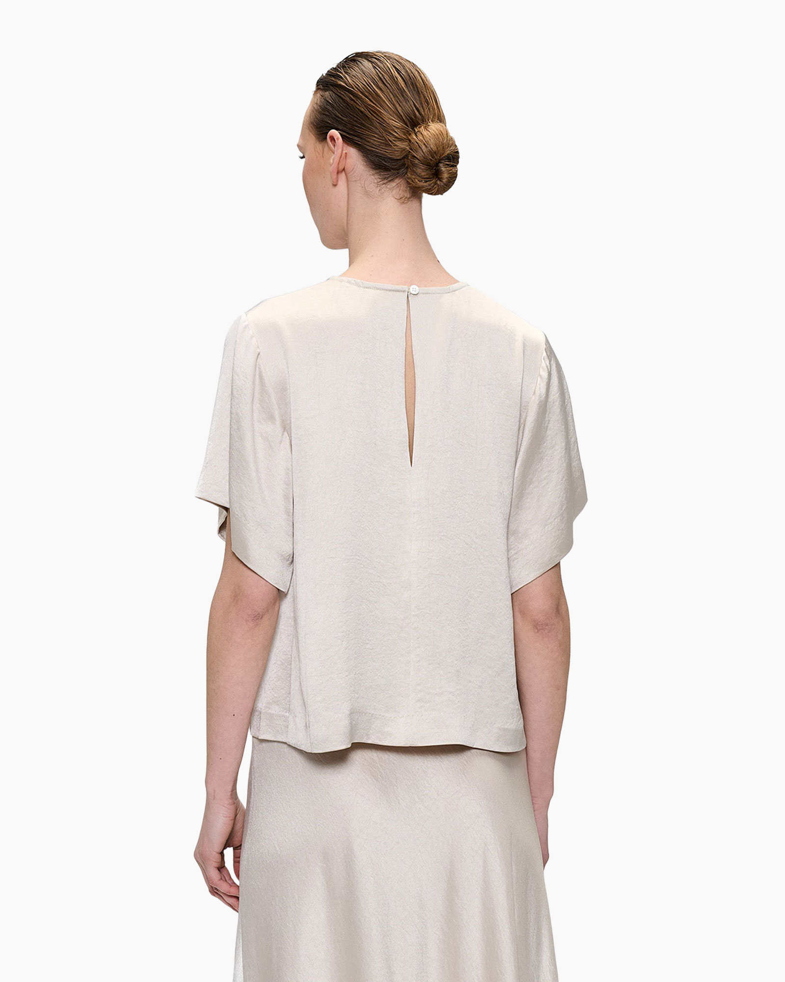 tshirt, short sleeve, beige, linen, loose fit