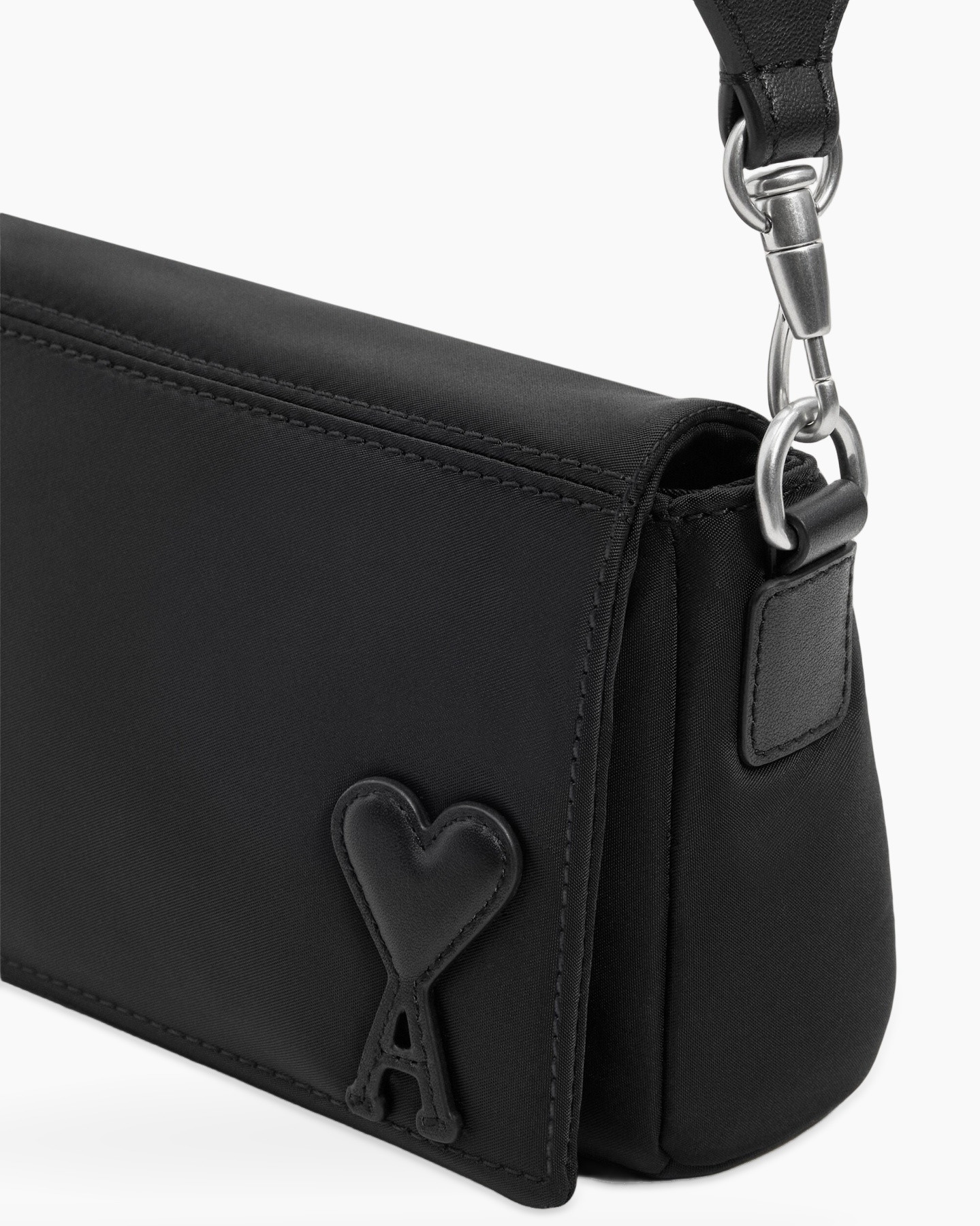 handtas, schoudertas, zwart, hart applicatie, metaal hardware