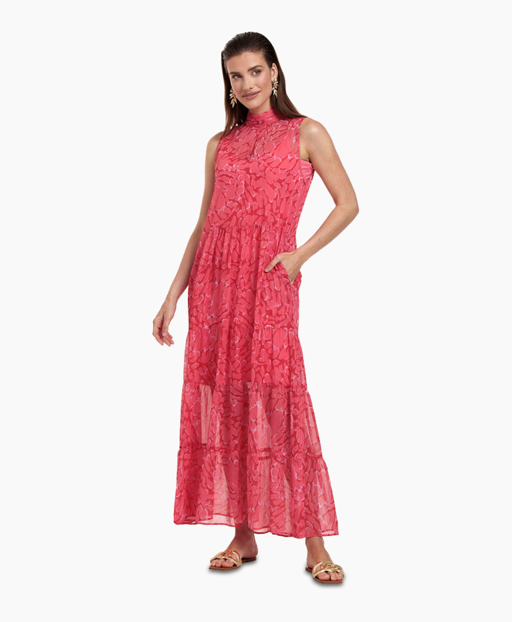 Jurk Farah Crepe Dress Rood