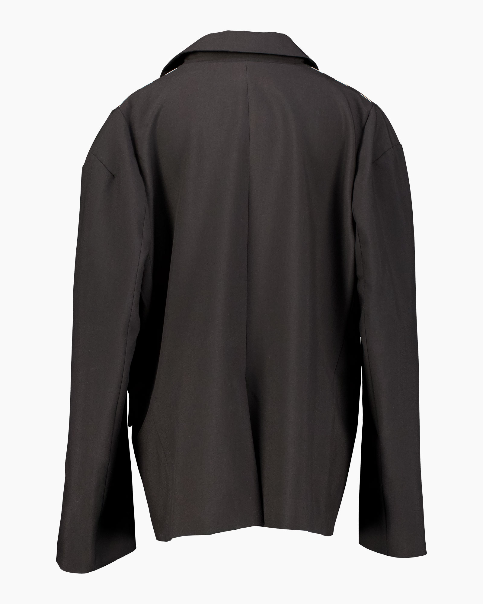 blazer, vrouw, zwart, twee-knopen, kraag/lapel