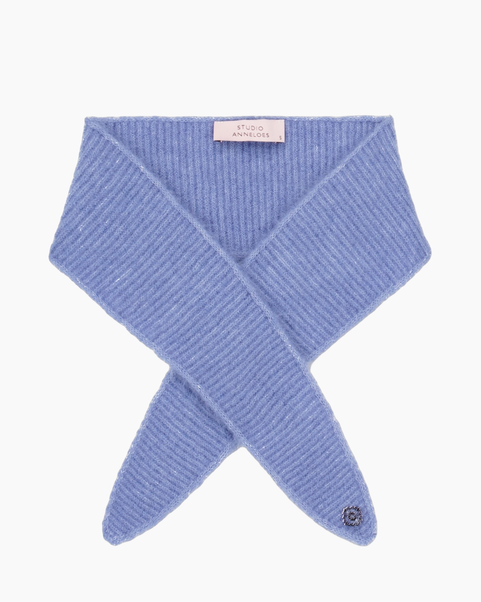sjaal, brei, blauw, ribbel, sjaal-breeze