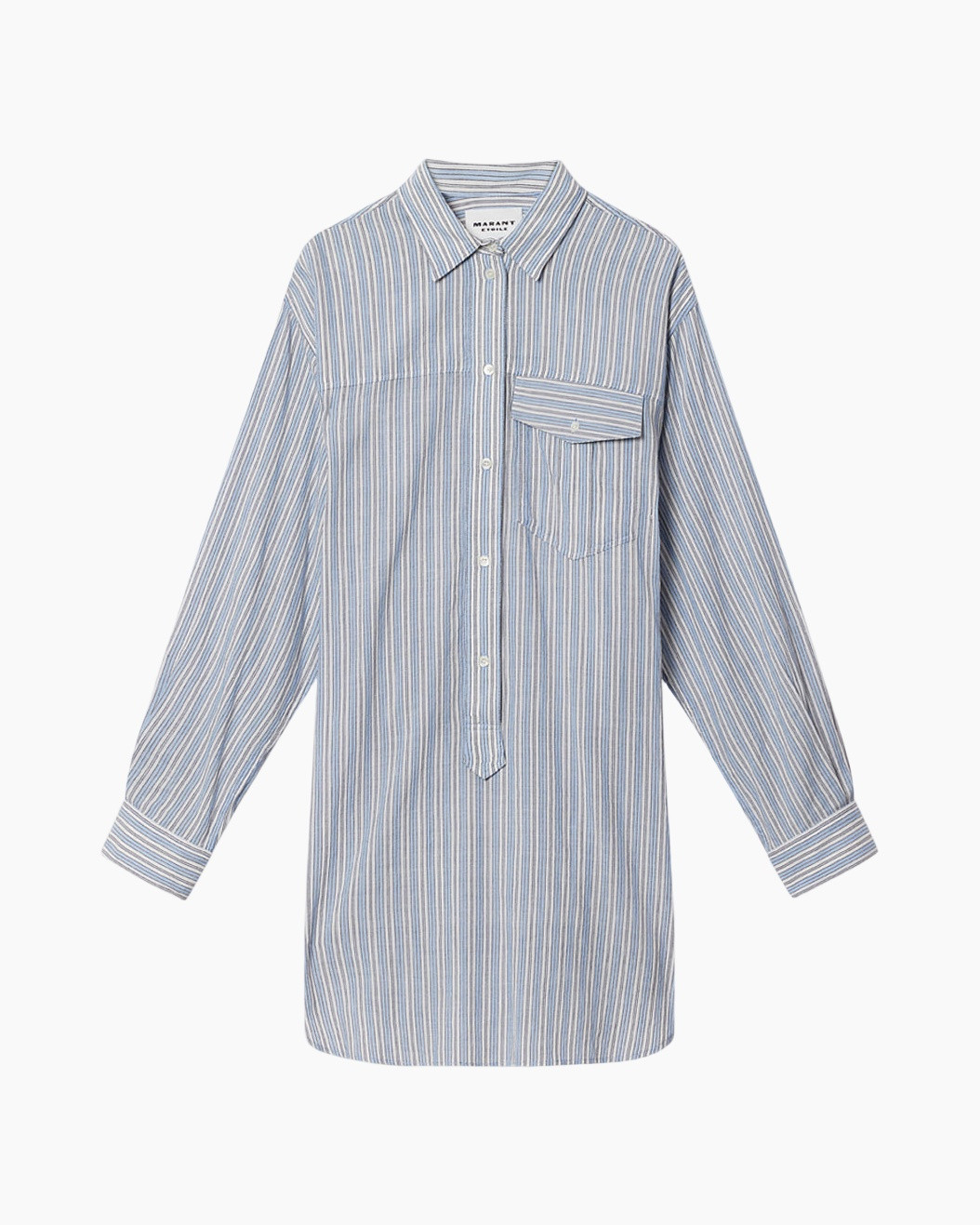 shirt, striped, long-sleeve, button-down, pocket