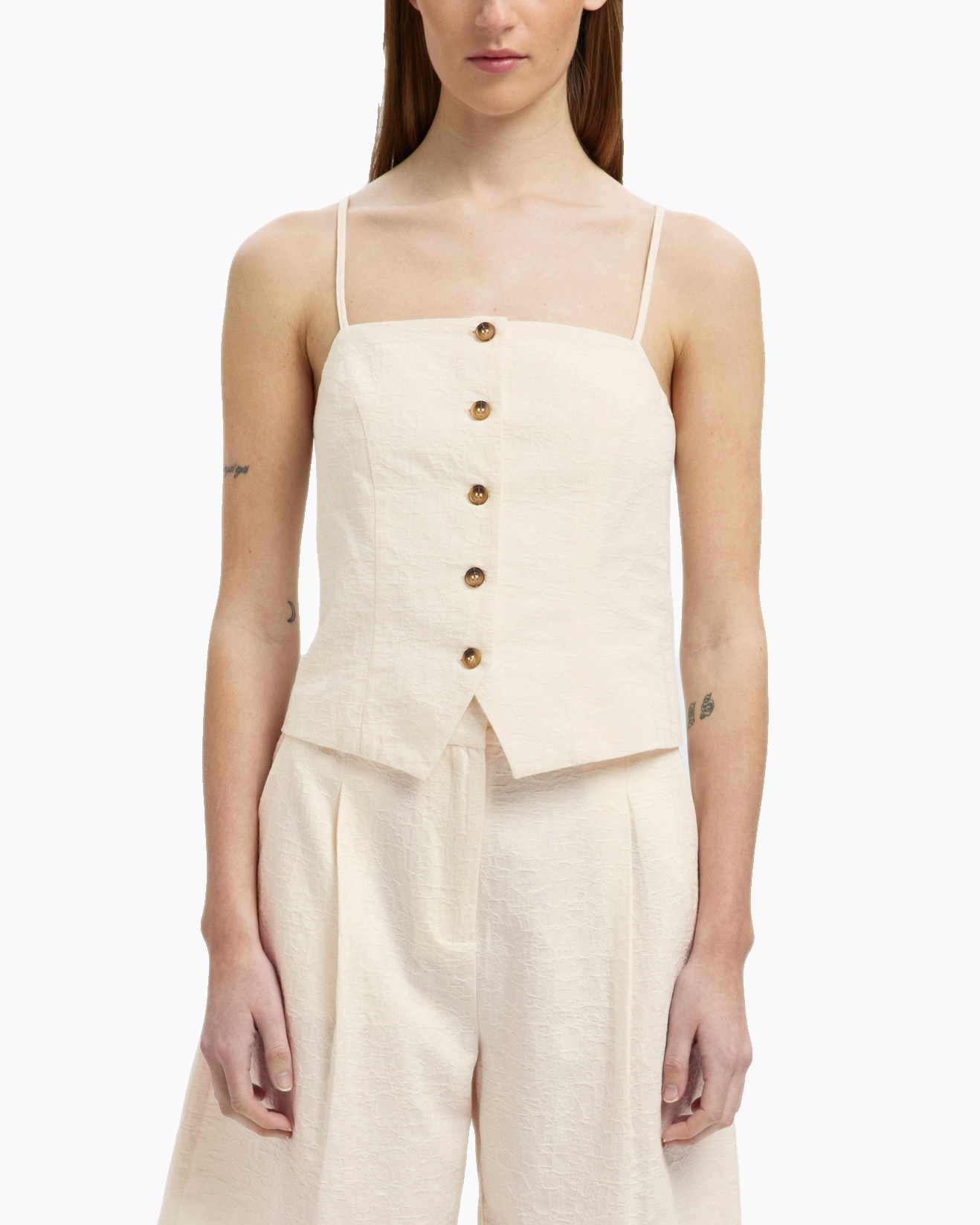 Top Mette Buttoned Jacquard Strap To Wit