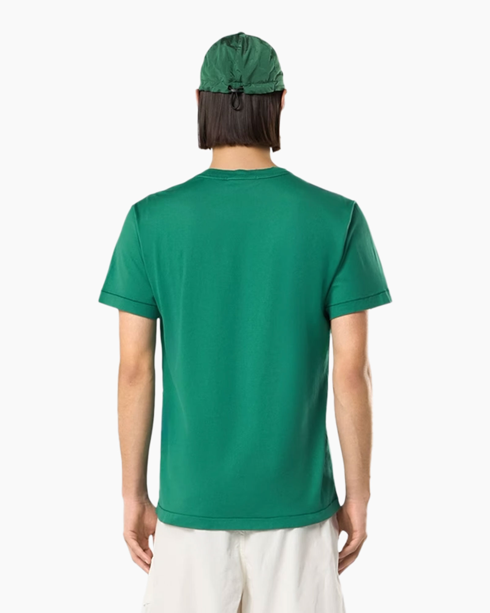 t-shirt, groen, korte mouwen, rond hals, logo badge